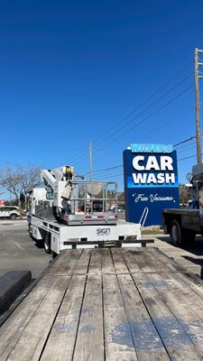 Waters Car Wash Monument Sign and Channel Letters