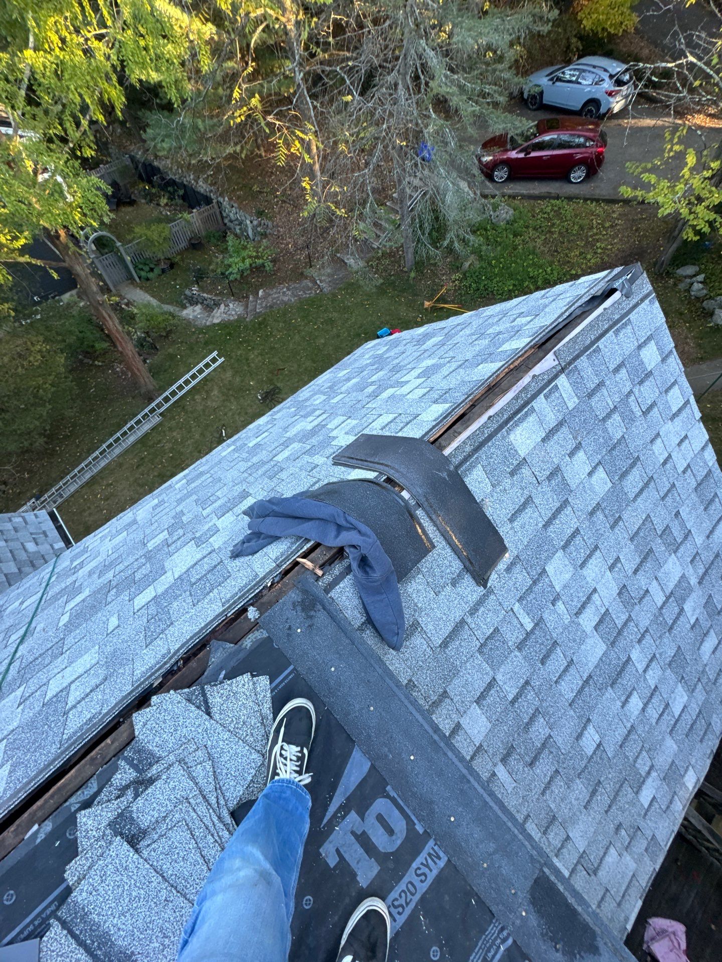 Full Roof & Porch EPDM Replacement with Skylight and Chimney Repairs by Mighty Dog Roofing of Greater Middlesex County