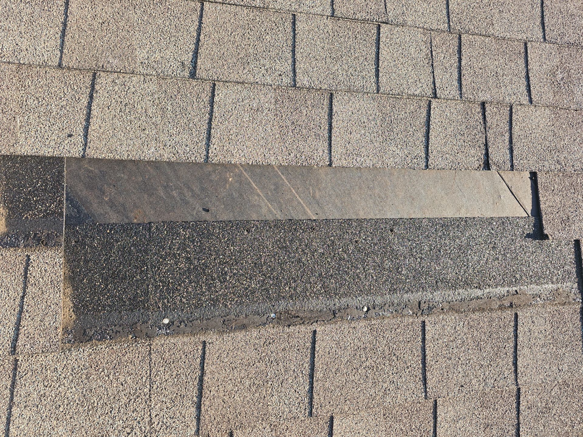 Hail Damage using Owen's Corning Duration (Lifetime) Shingles by Roof Repair Company