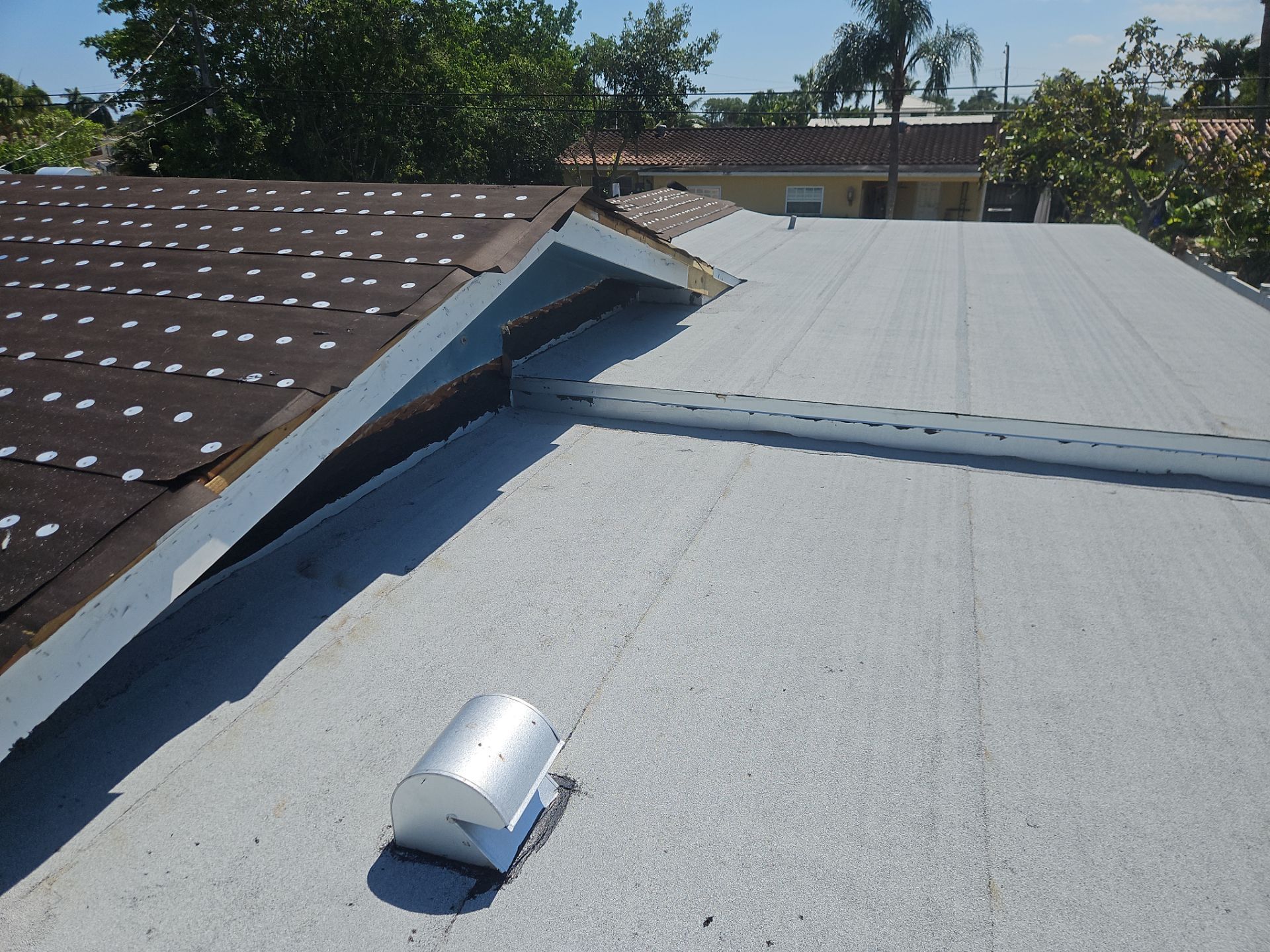 Residential Roofing Installation using 1" Nail strip metal roof by BLUES BROTHERS ROOFING