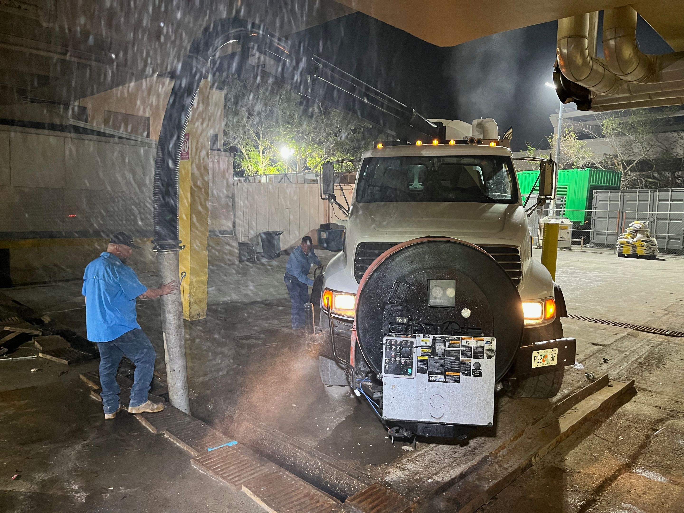 Ritz-Carlton NW Service Area Drain Cleaning by APS Power & Water