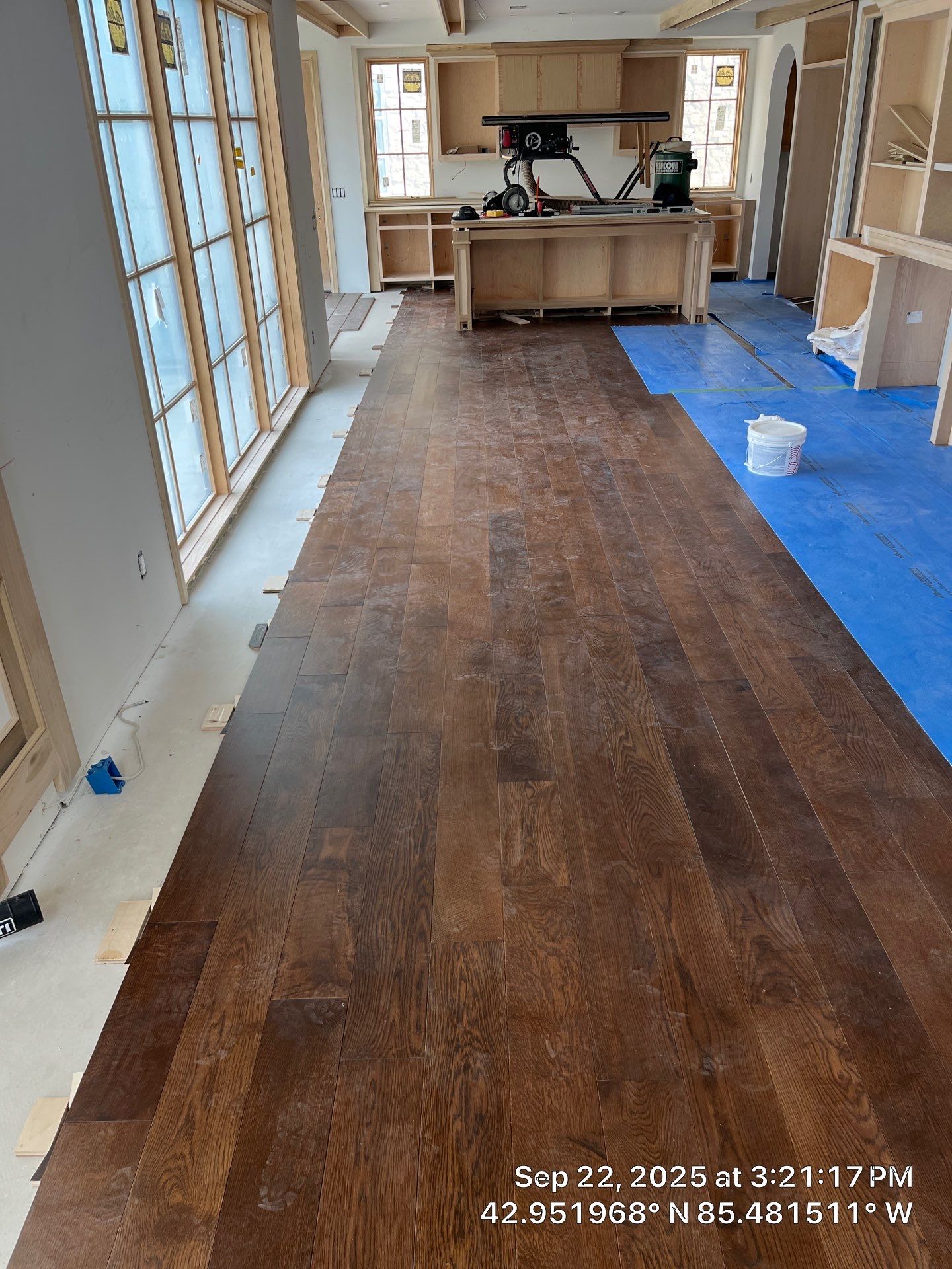 Stunning Ada Brownstone - Custom Staircase, Pattern Floor by RTBaldwin Hardwood Floors