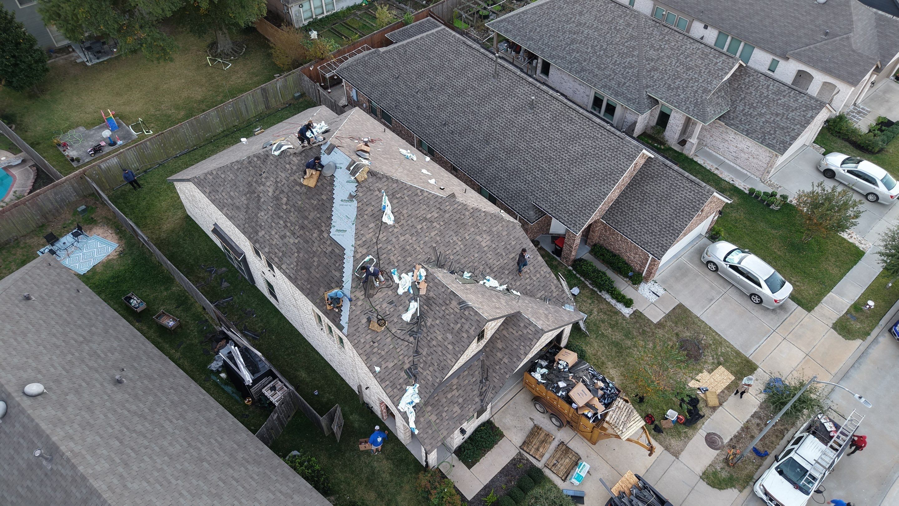 Roof Replacement Project in Houston by Roofing Technologies Unlimited