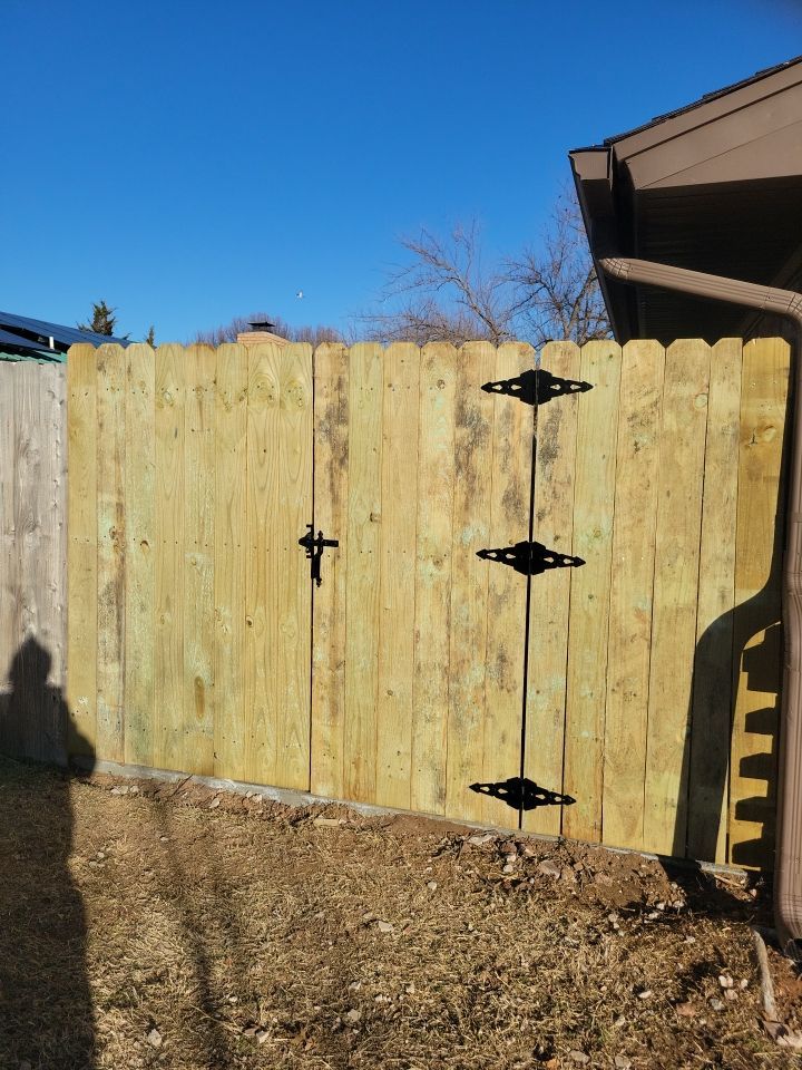 Fence , Concrete Pads , and Tree Removal by Clays Services Inc