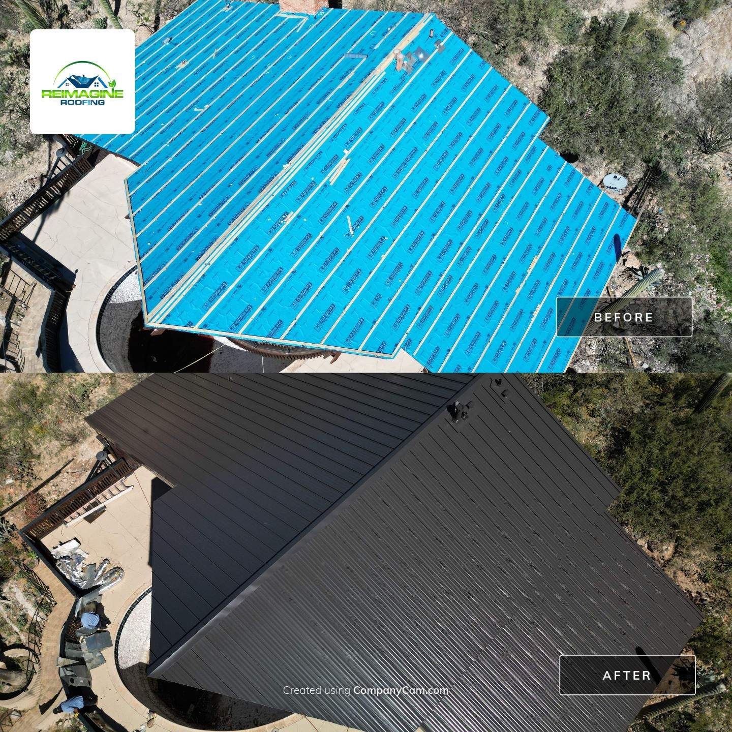 Burnished Slate Standing Seam by Reimagine Roofing