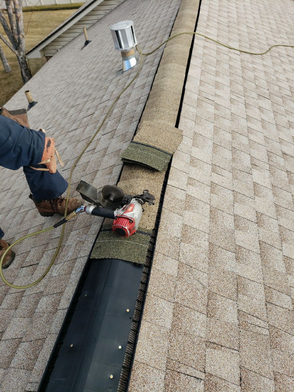 Storm Damaged Roof using GAF Timberline HDZ - Lifetime Shingle by The Roof Doctor