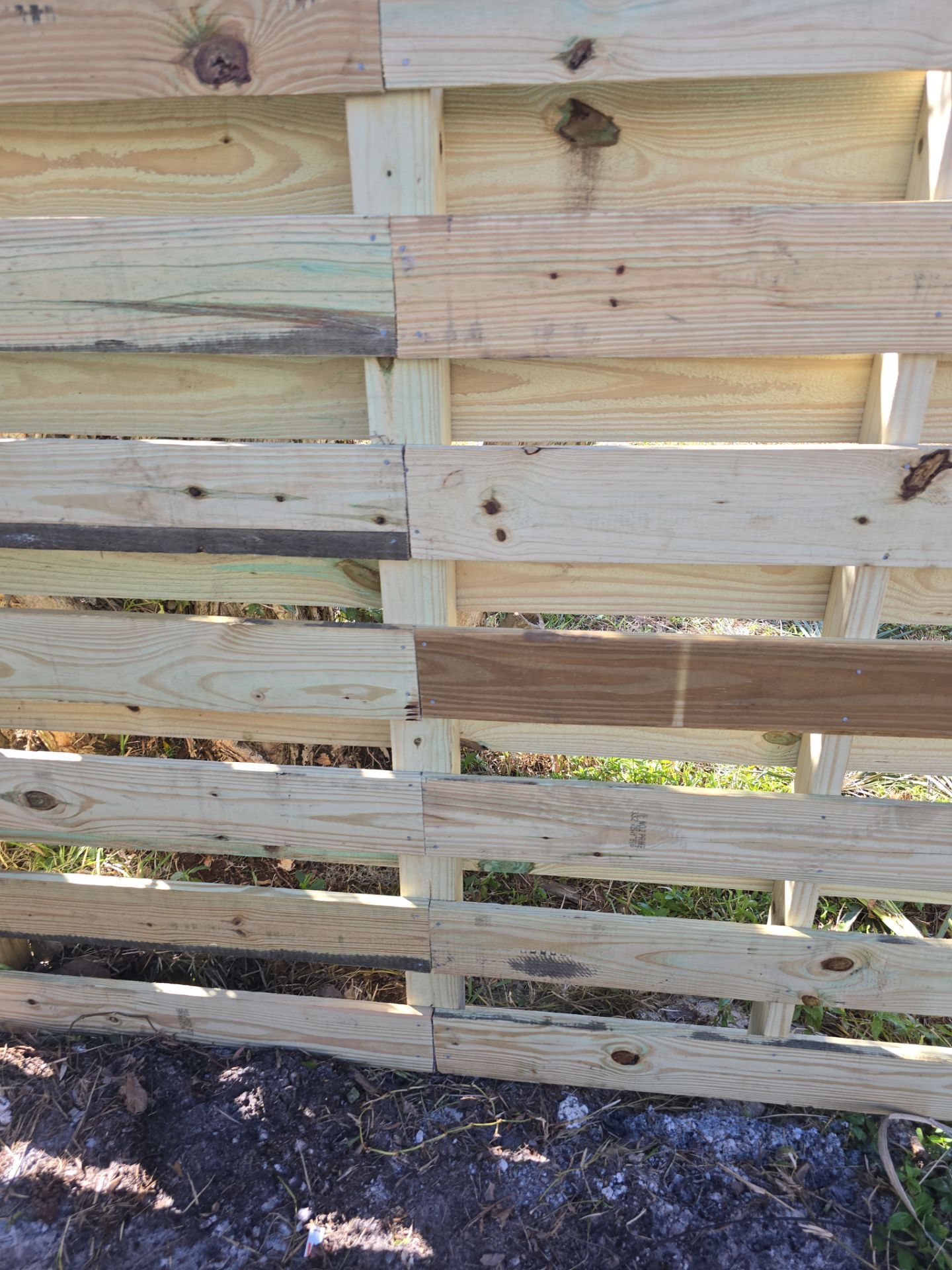 8'H Stained Shadowbox Wood in Nokomis by True Fence LLC