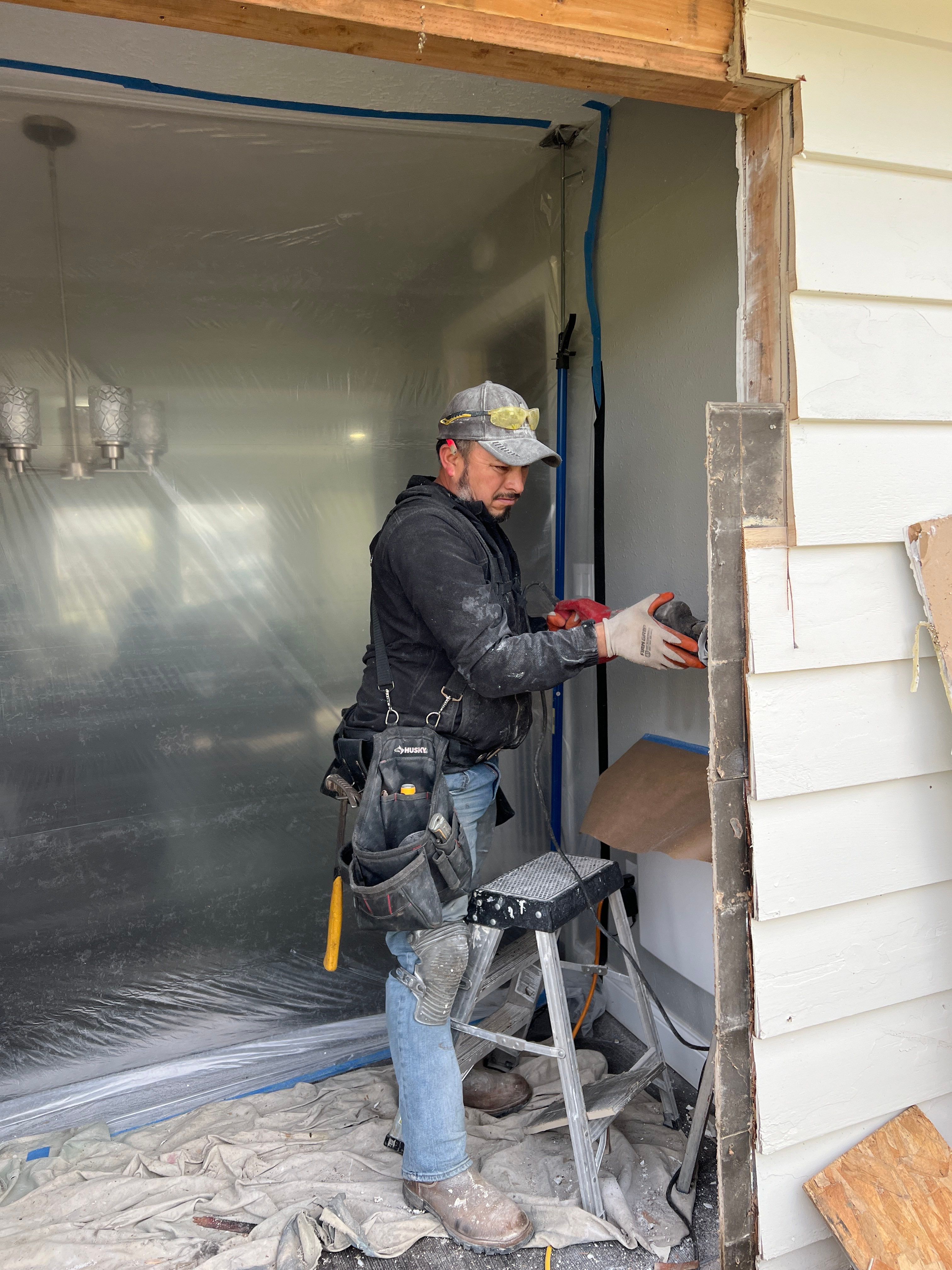 Door Installation using French Door by Villegas Remodeling, LLC