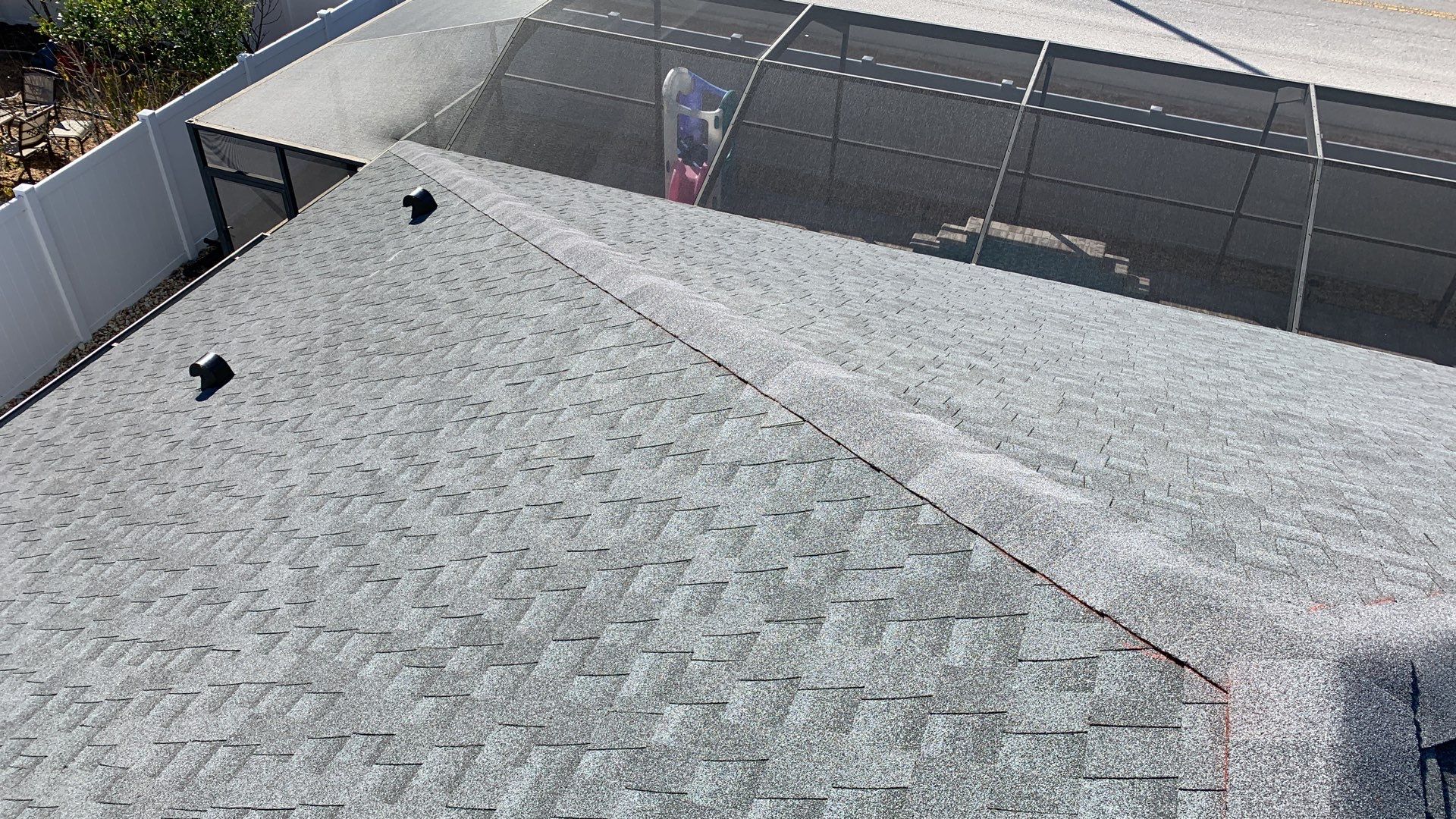 Residential Insurance Roofing Installation using GAF HDZ Shingles by Protek Roofing Heating Air & Solar