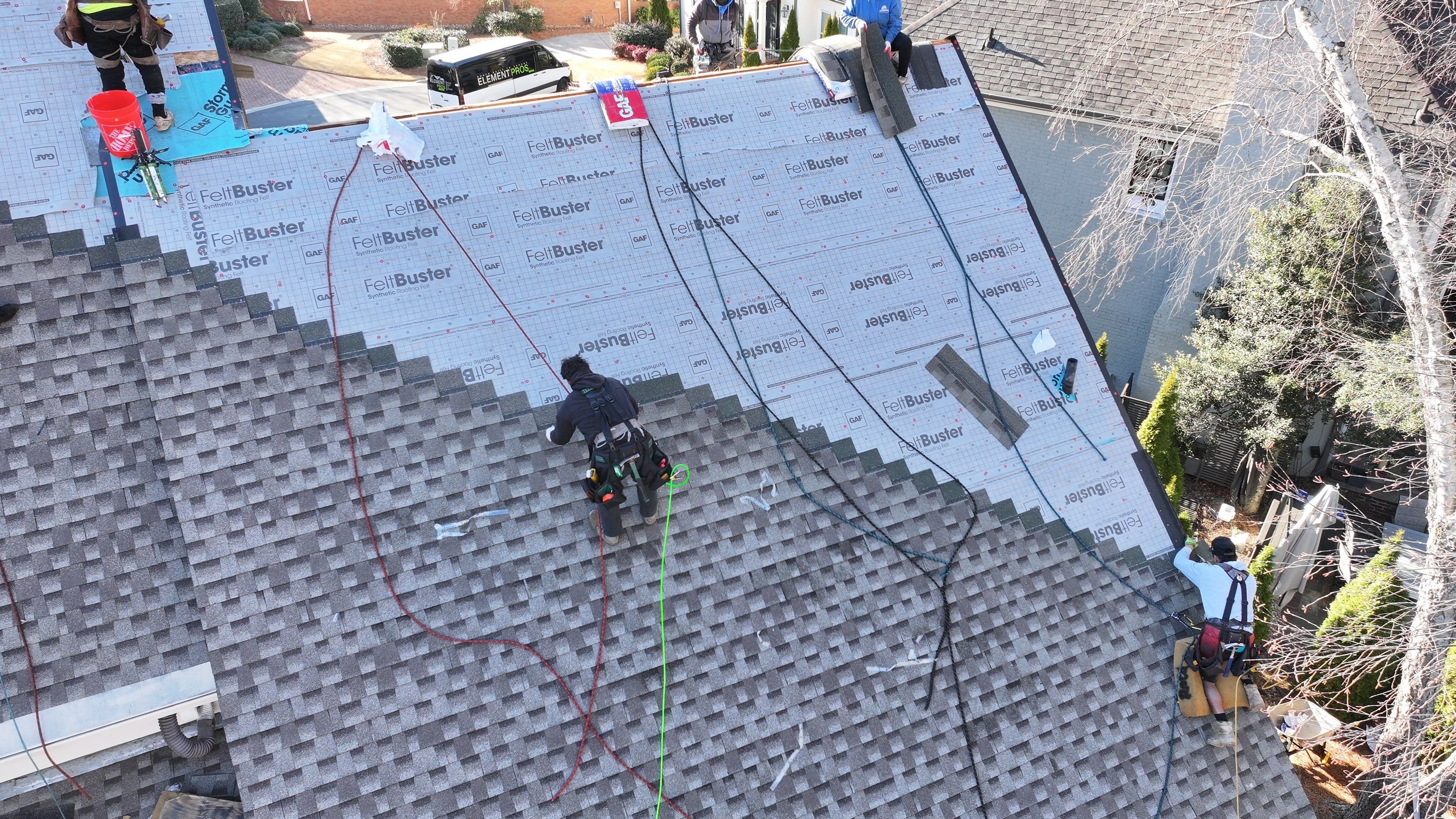 GAF Timberline HDZ in Weathered Wood by Element Pros Roofing, LLC