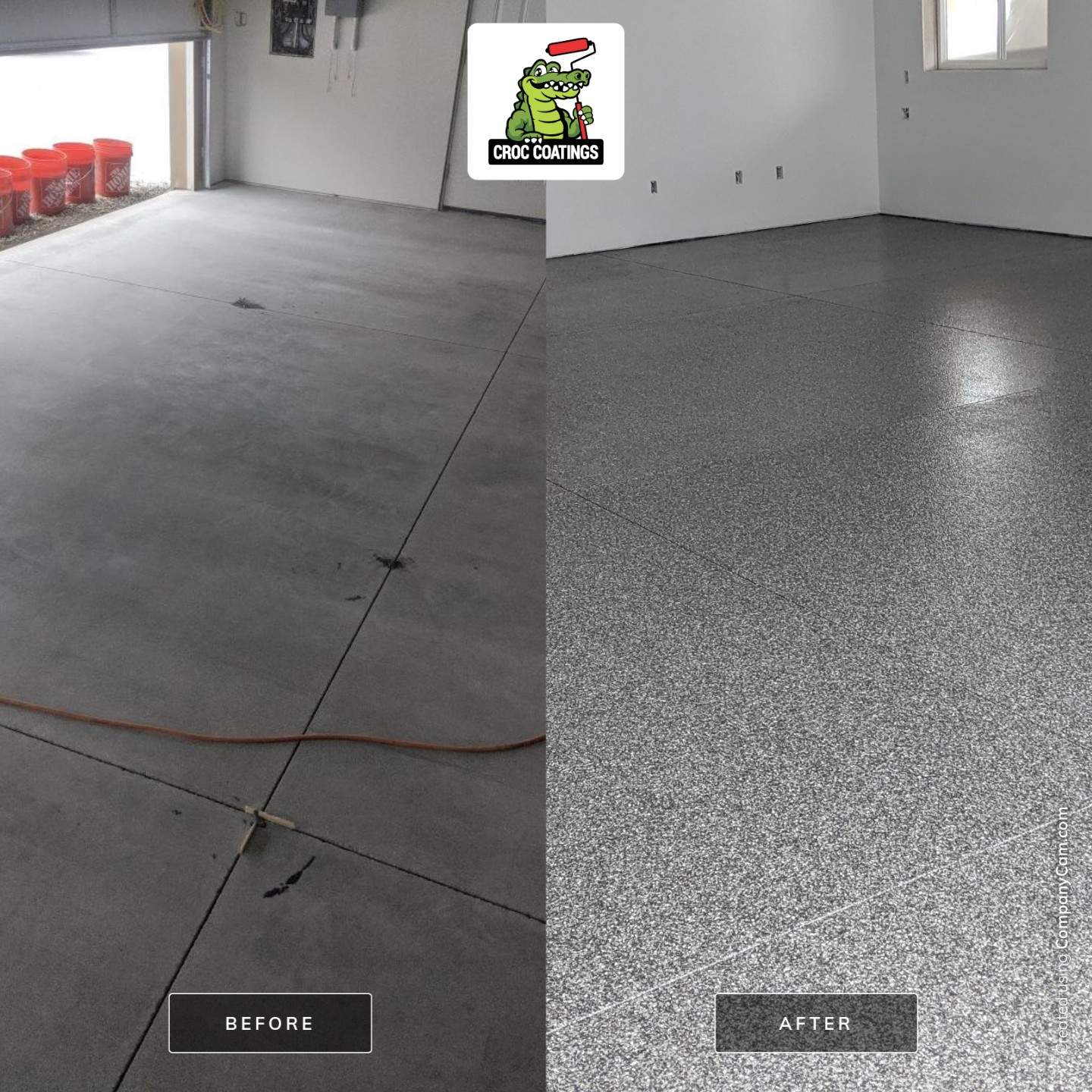 Garage Transformation using Silver Creek by Croc Coatings, LLC
