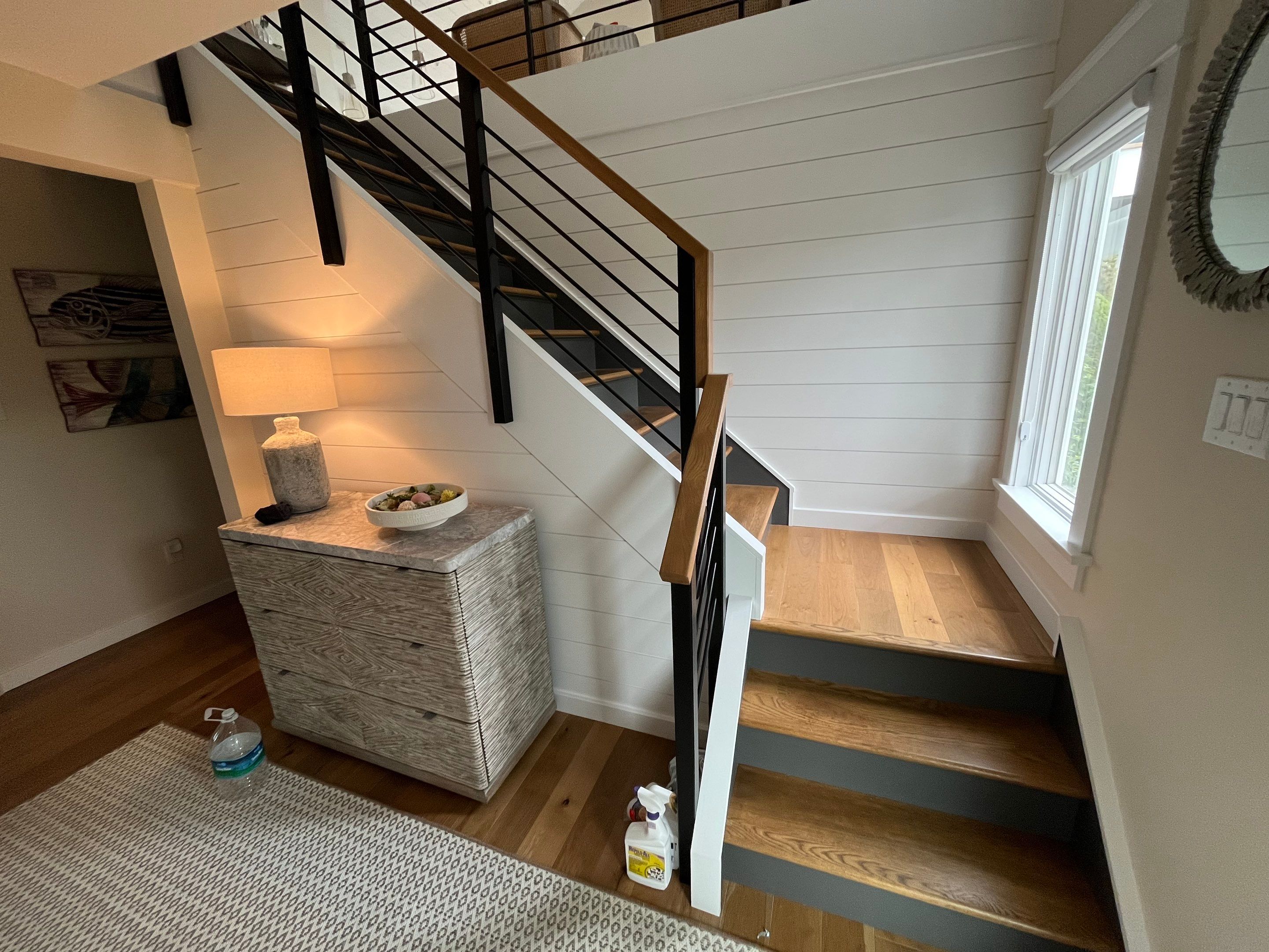 Shiplap Wall, Stairs Treads & Railings by FreshCoat Works LLC