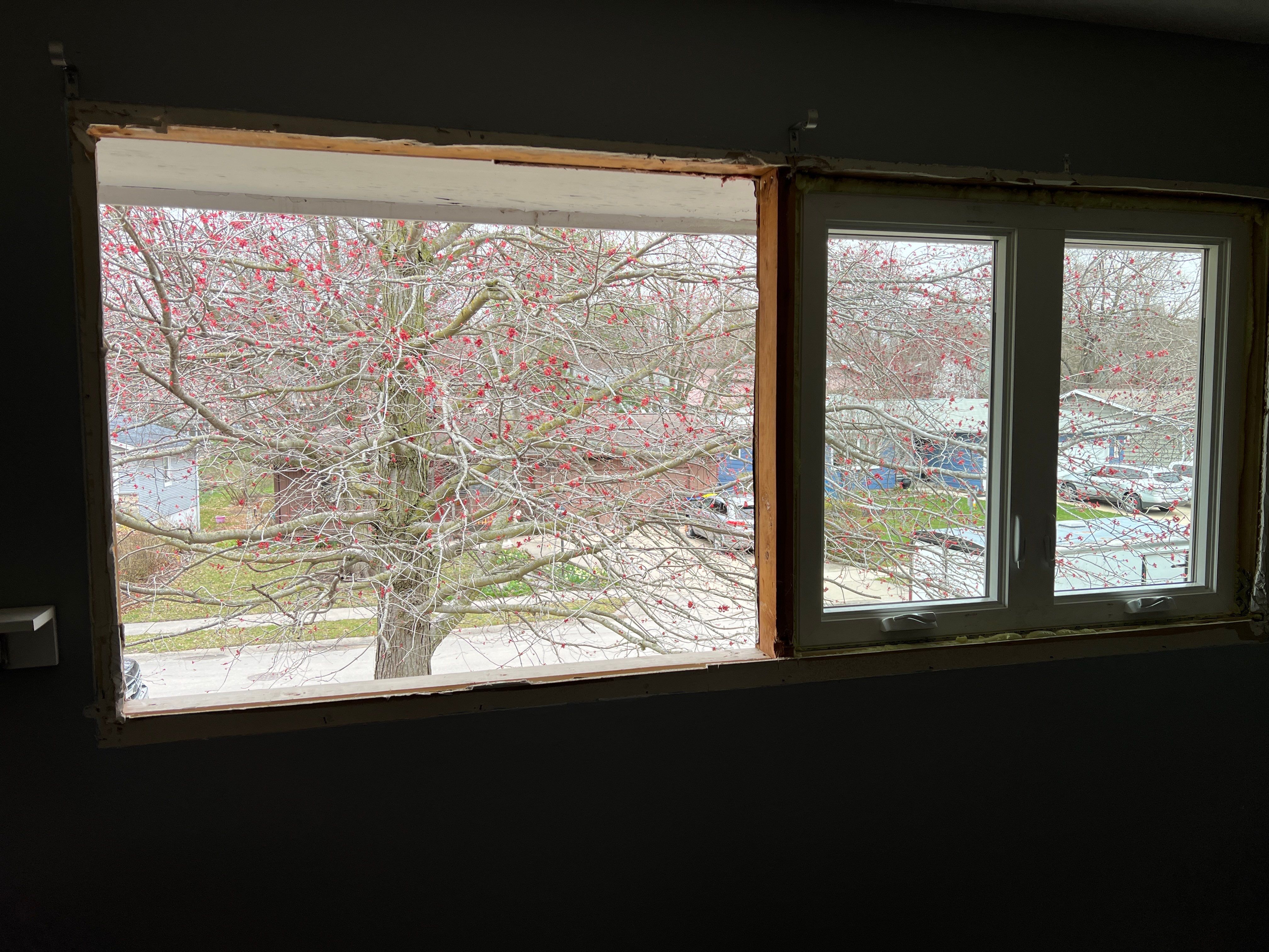 Window Installation using Pella 250 series vinyl window by United Windows and Siding LLC