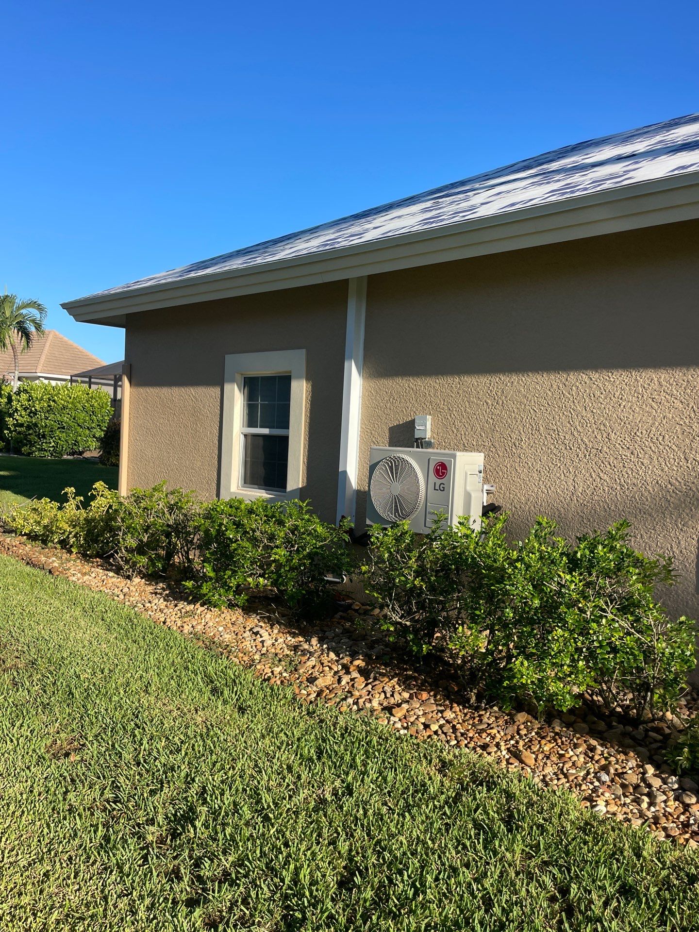 White Vinyl Soffit Installation in Fort Myers FL by Gutter Professors