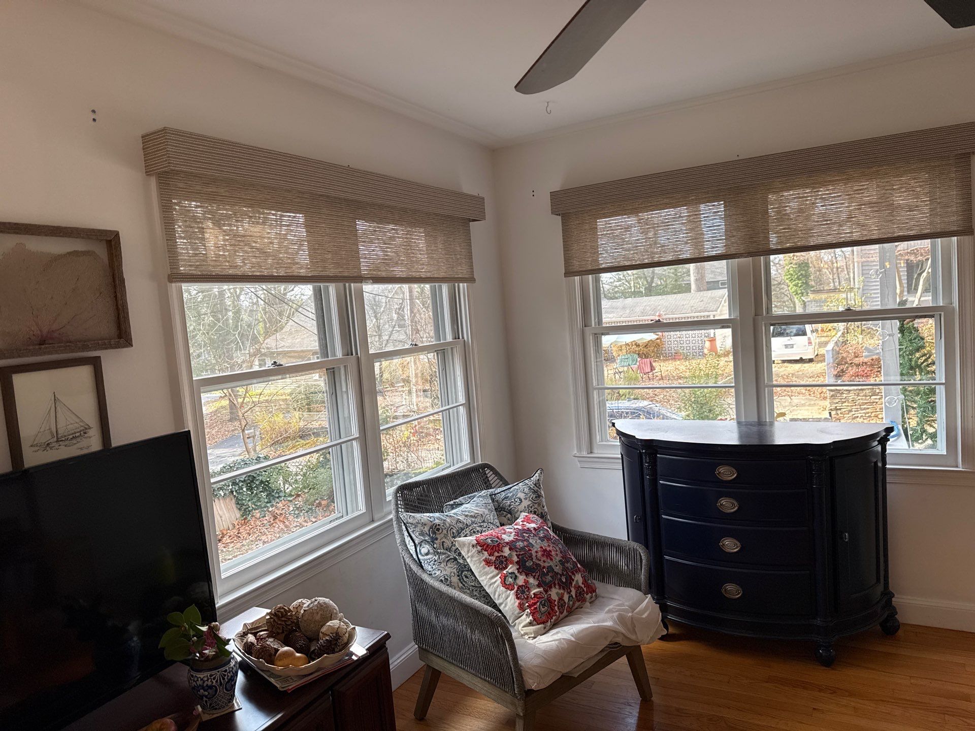 Roller Shade Installation in Severna Park by Southern Maryland Custom Blinds