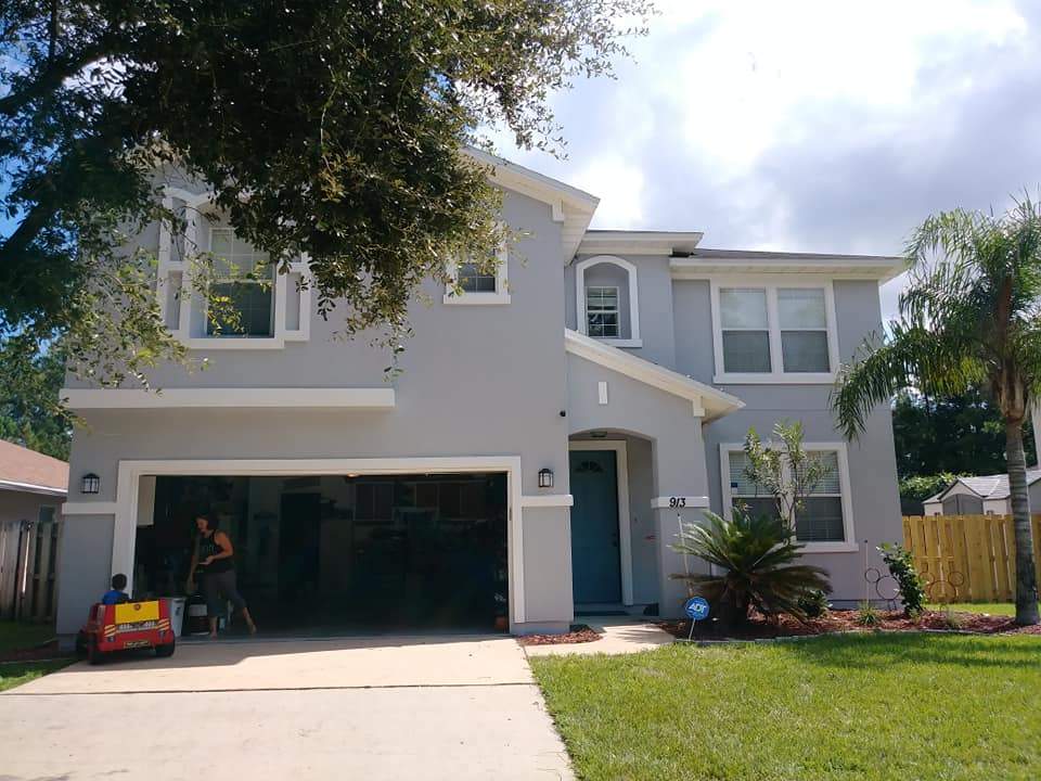 Jacksonville FL 32225 Exterior Stucco Painting and Repair Project by A New Leaf Painting, LLC