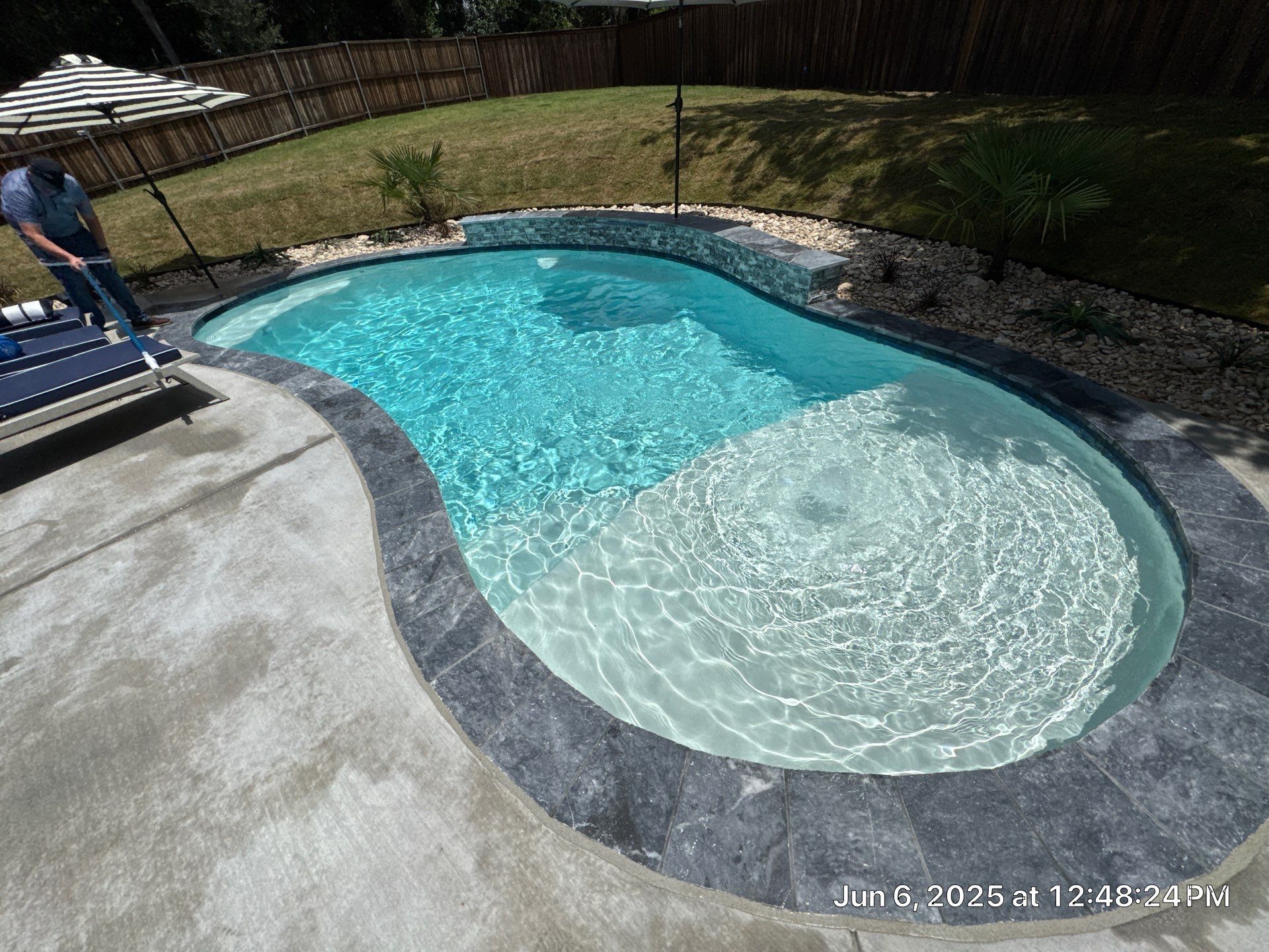 Rowlett Freeform Pool with Water Feature by Pinnacle Pools and Spas - DFW