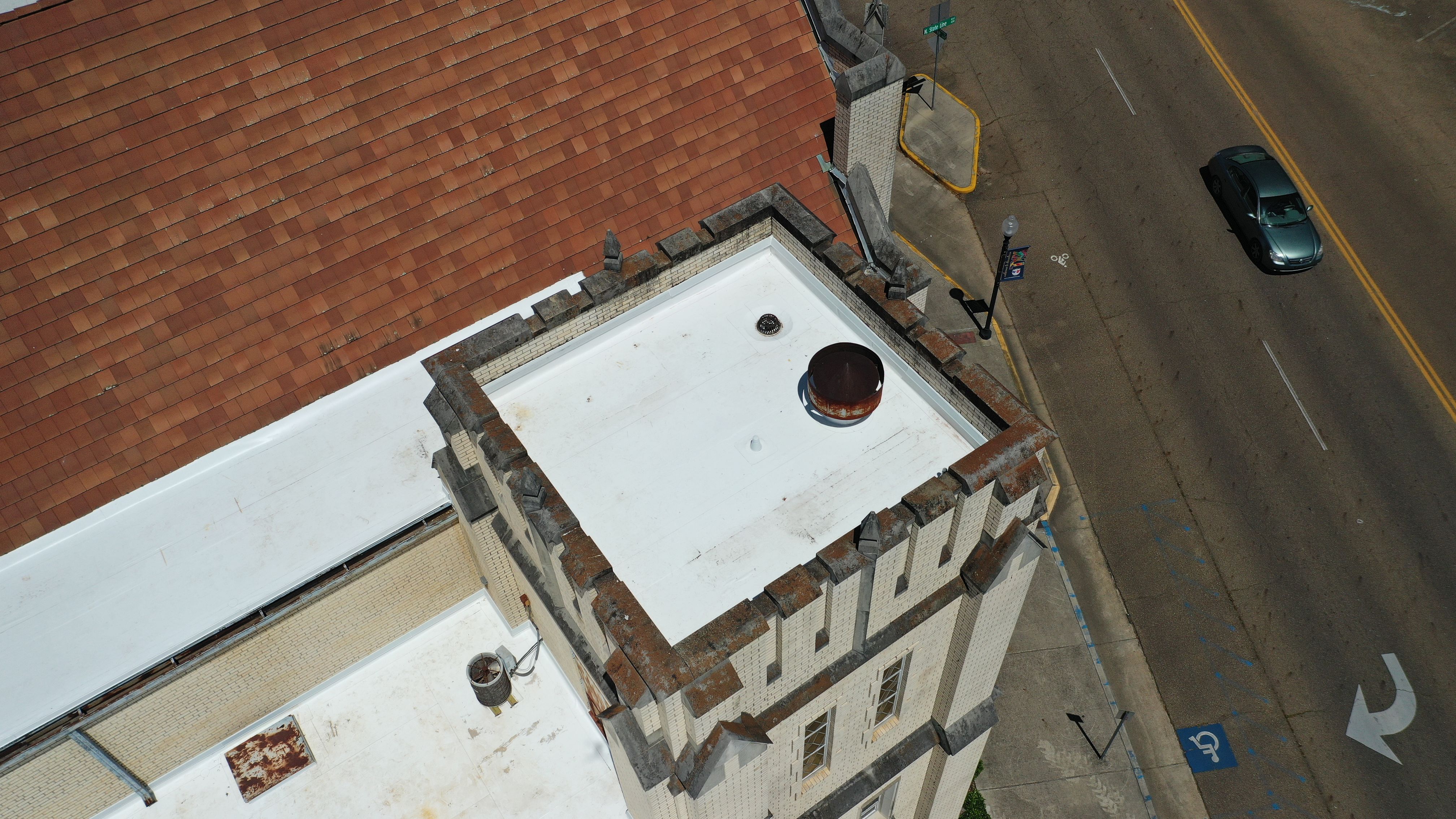 Commercial Roofing Installation using 50 mil PVC by Hostetler Roofing