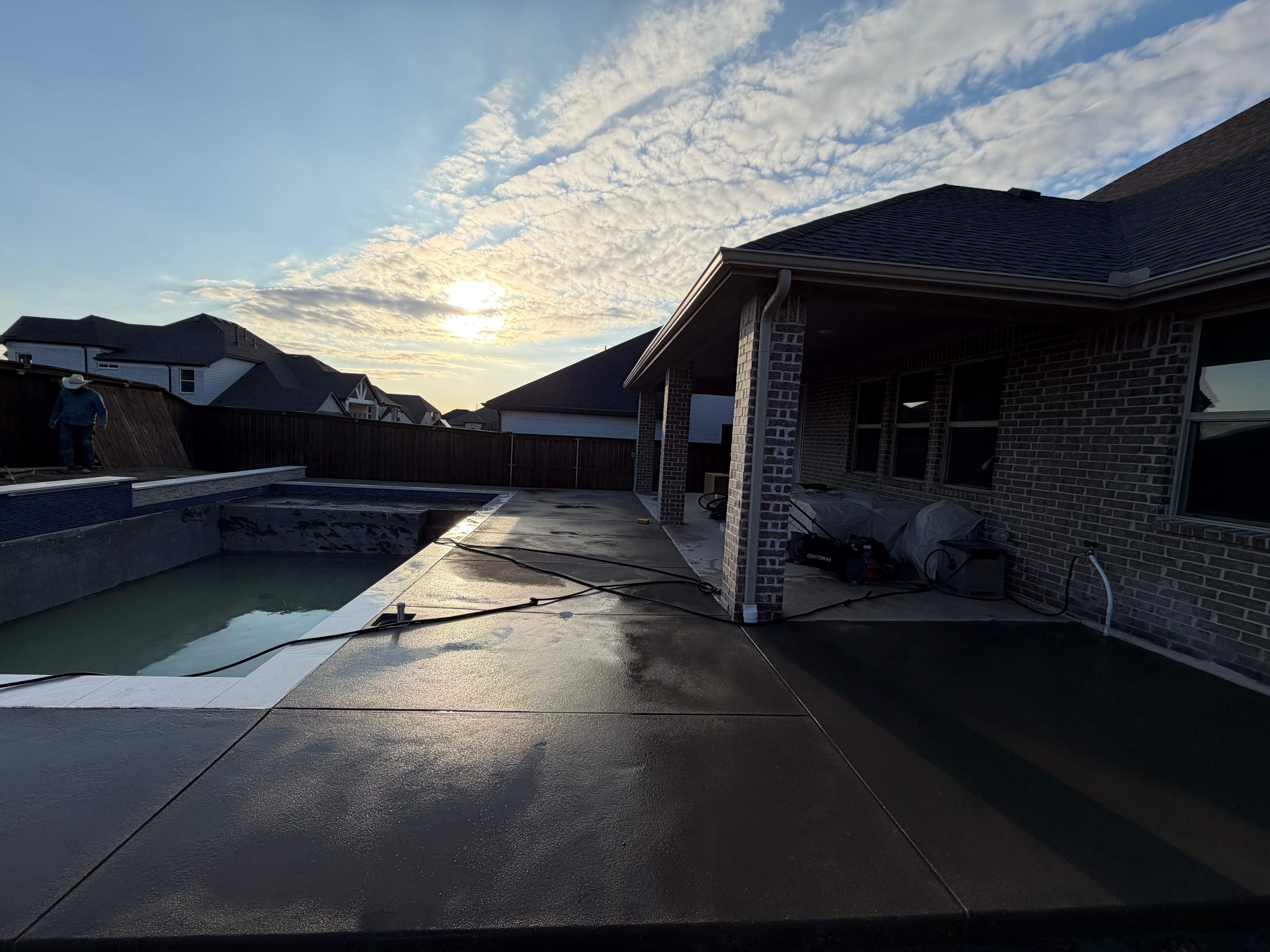 Geometric Pool with Tanning Ledge and Bubbler by Pinnacle Pools and Spas - DFW