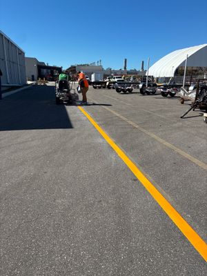 Industrial Safety Line Striping and Thermoplastic Walkways in Sarasota