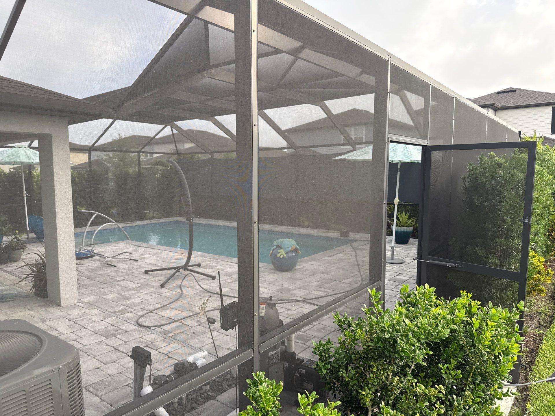 Paver Pool Deck & Screen Enclosure Cleaning – North River Ranch, Parrish, FL by Sunshine AquaWash