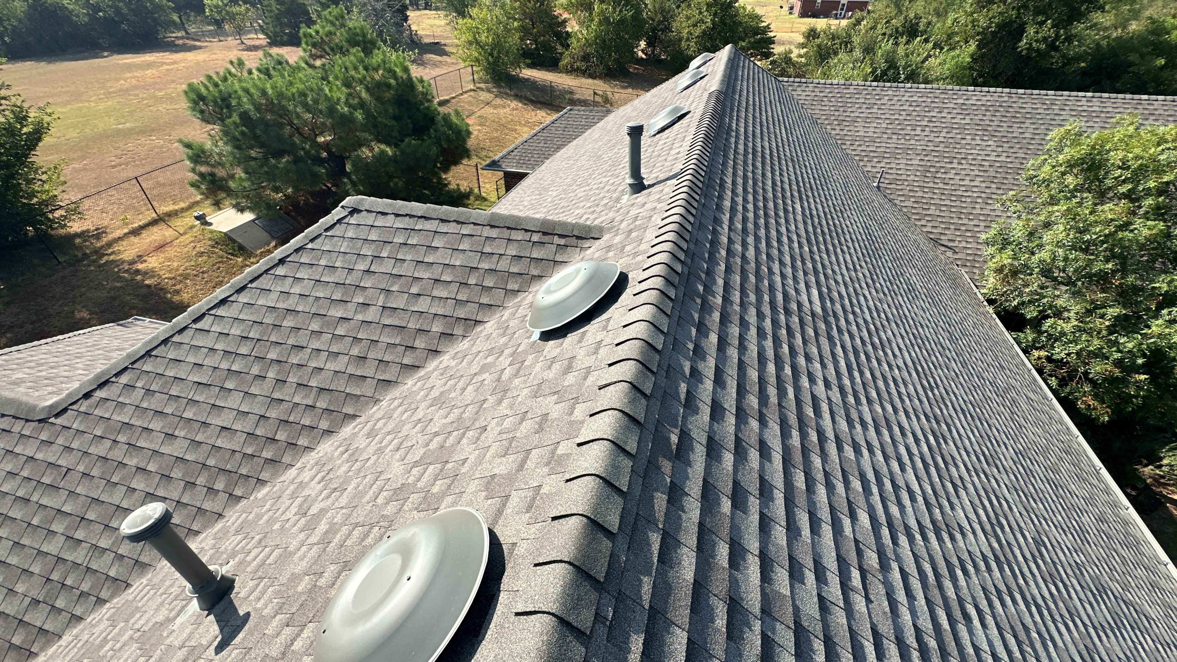 Reroof using GAF HDZ Weathered Wood by Castillo Roofing