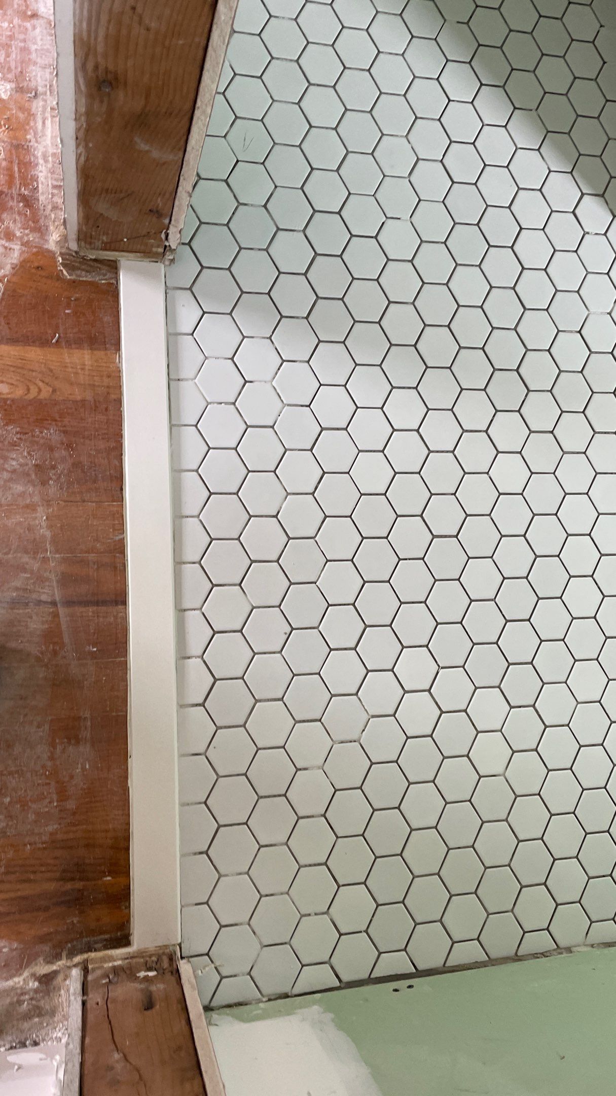 Remodeled Home with new tile floors, Showers and Refinished Oak Floors with stain and Waterbased Finish by Footprints Floors of Coastal Carolina