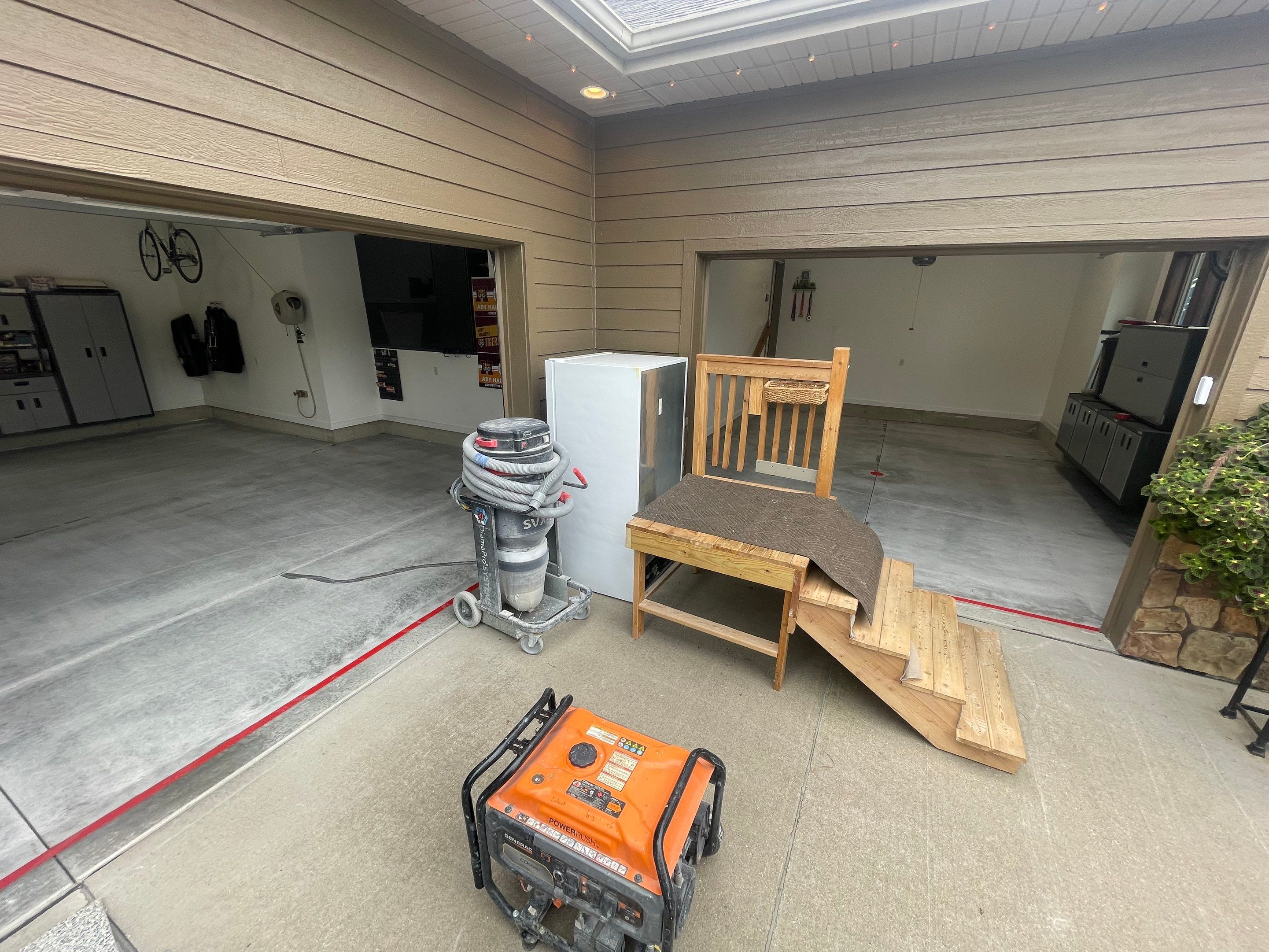 Garage Floor Coating and Domino Flake Finish in Sioux Falls by Select Painting, Coatings & Garage Cabinets