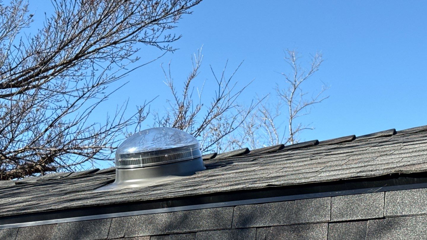 roof replacement & sun tunnel installation in Crescent by McCann's Roofing and Construction