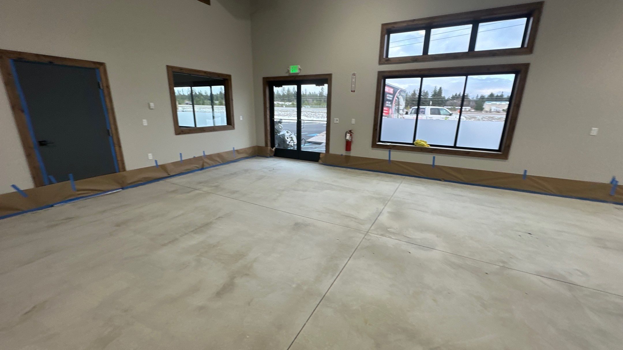 Maximum Exposure Commercial Floor using Domino w/ 5% Cherry Bomb Red  by Croc Coatings, LLC