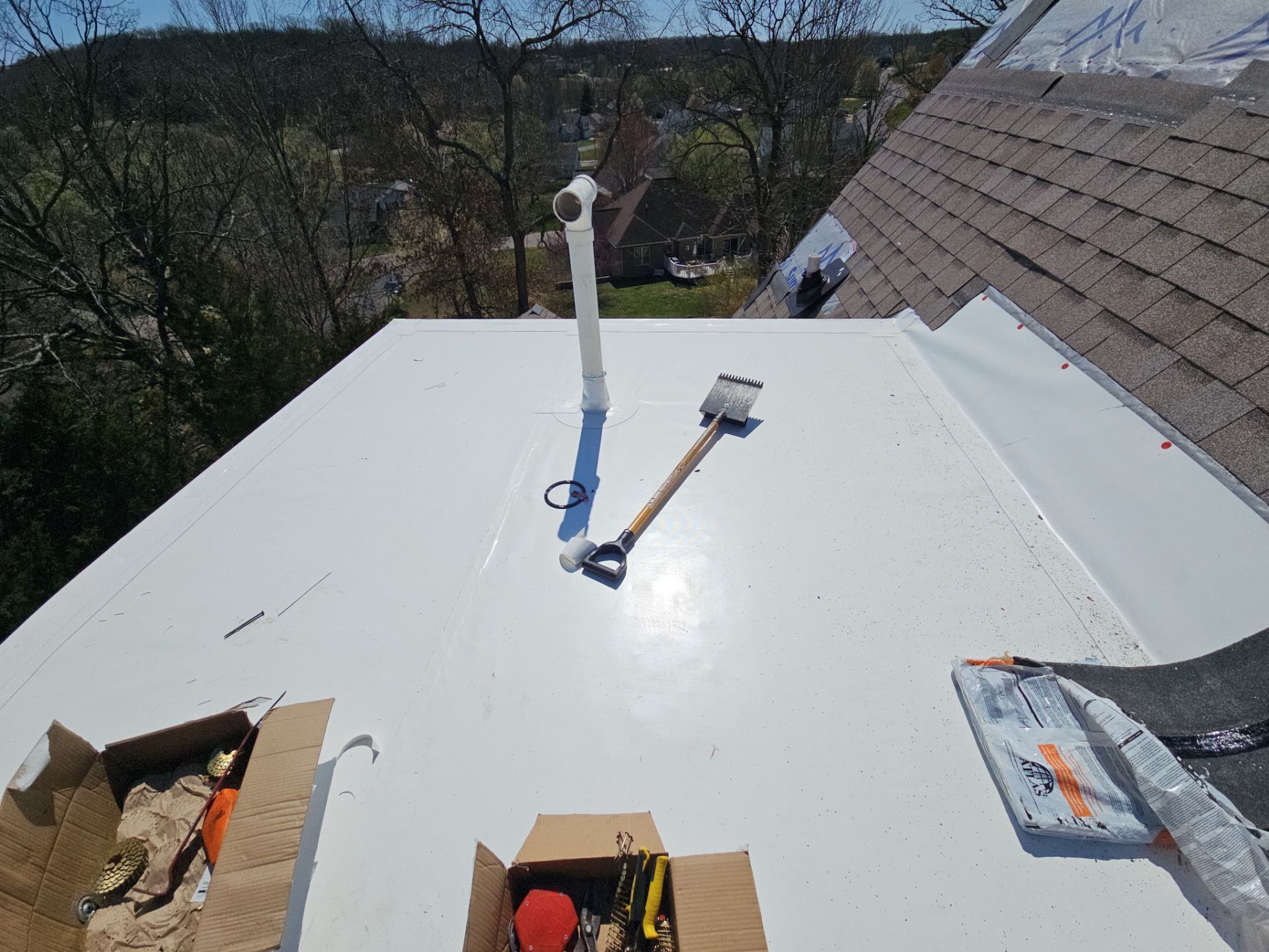Residential Roof + Gutters & Downspouts & Gutter Guards Install  by Titan Commercial & Residential Roofing 