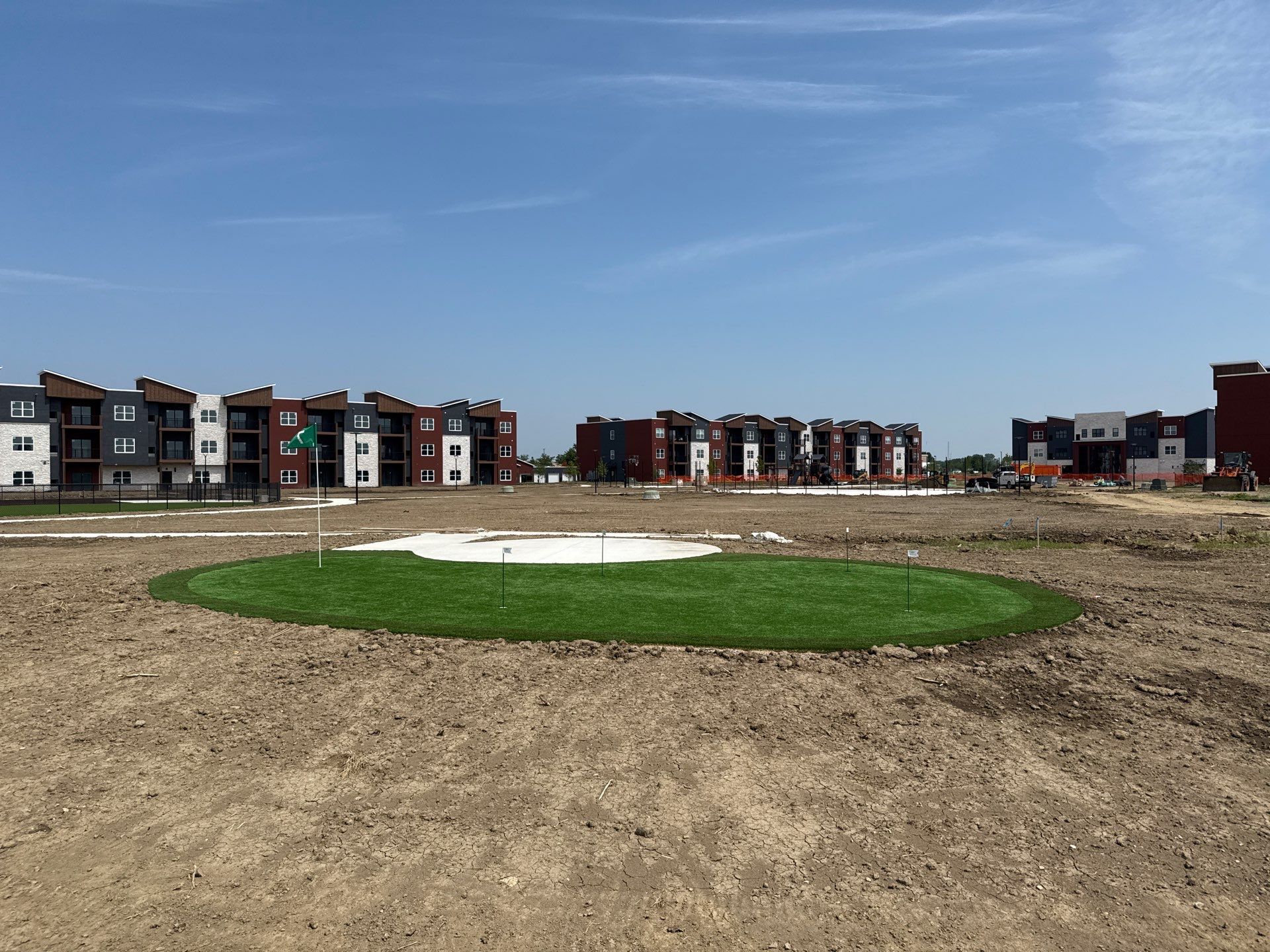 Custom Putting Green and Pet Parks @ Union Station Apartments in Marysville, Ohio by Southwest Greens Midwest