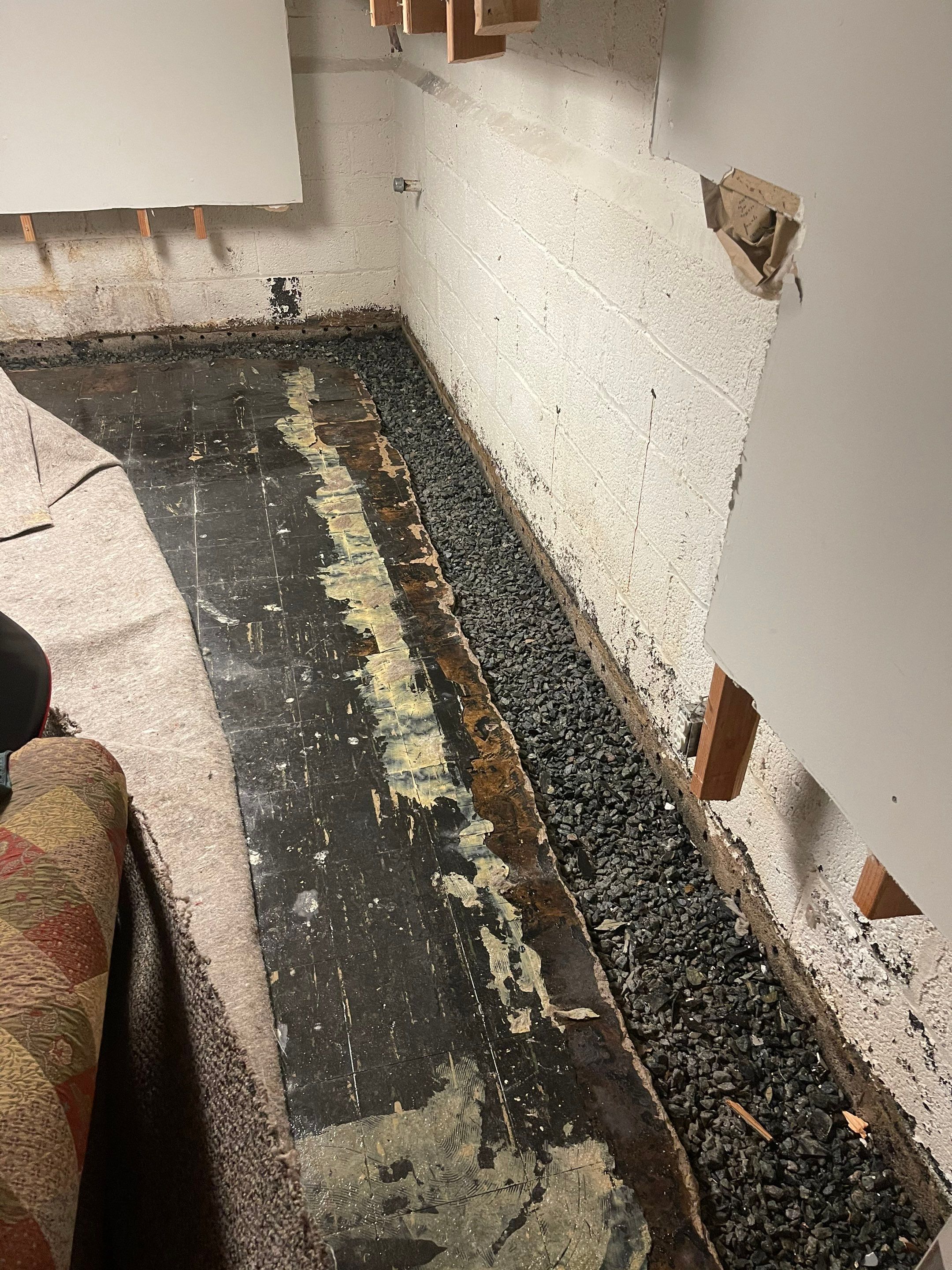 Interior French Drain Job in Westwood, NJ by Pure Service Pro, LLC 