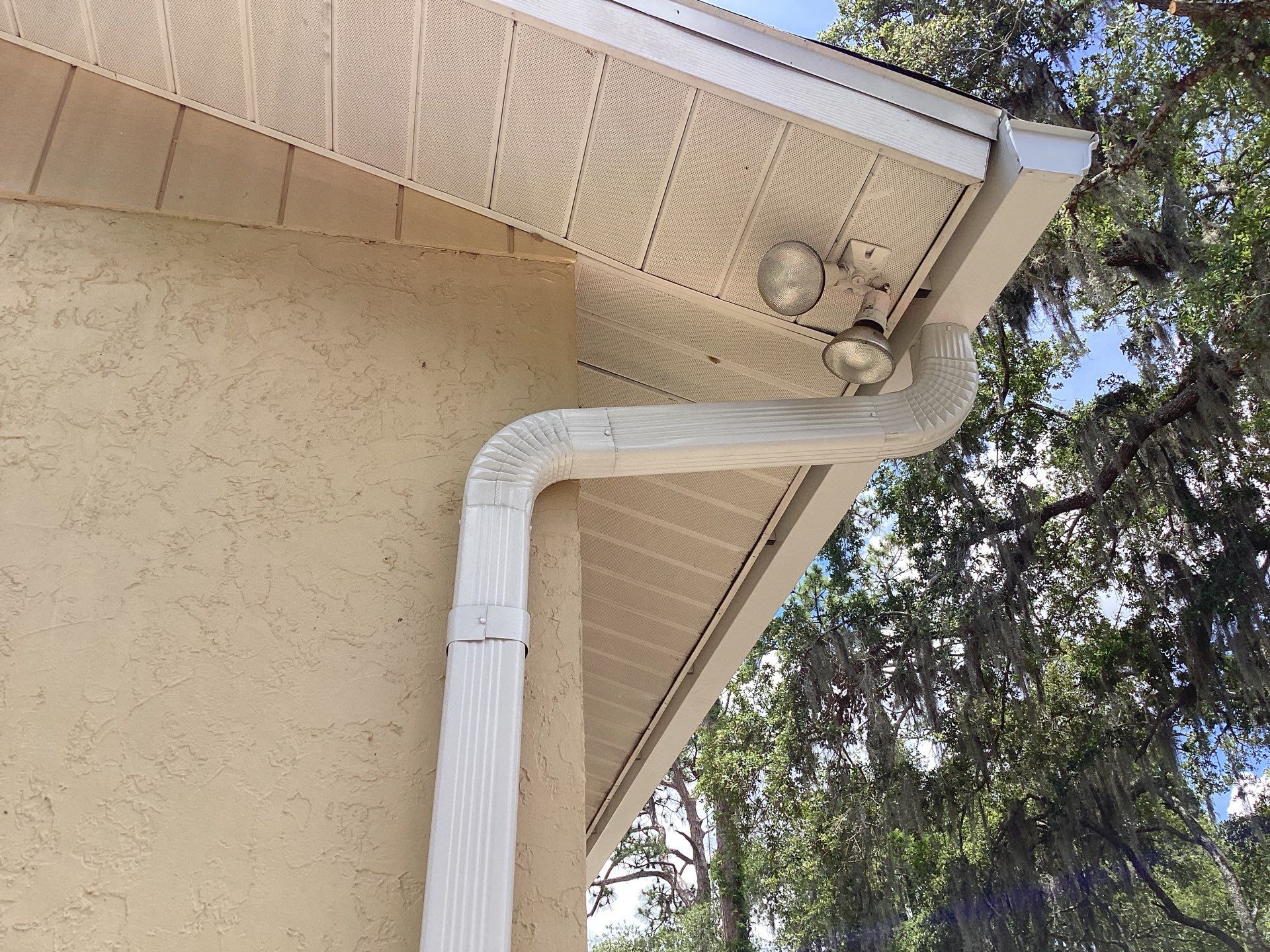 New Soffit and Fascia and White Gutters  by Gutter Professors