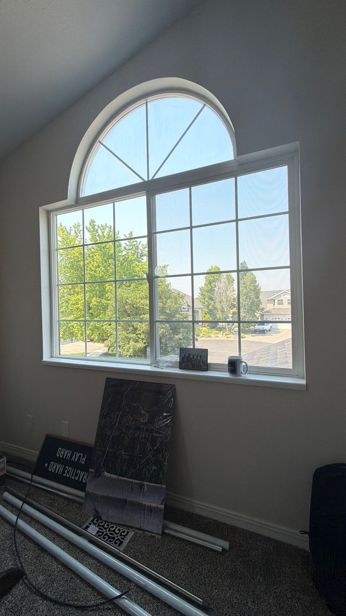 Residential Arched Window Installation in Draper Utah by CompanyCam Sales Demo
