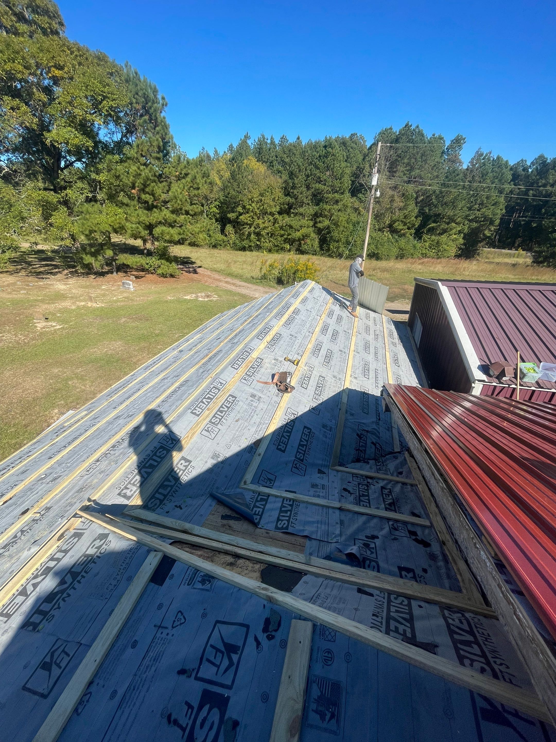 Residential Metal Roof Replacement using Reed's Metals: 26 GA. Colored Residential Metal Panels (Barn Red) by Hostetler Roofing