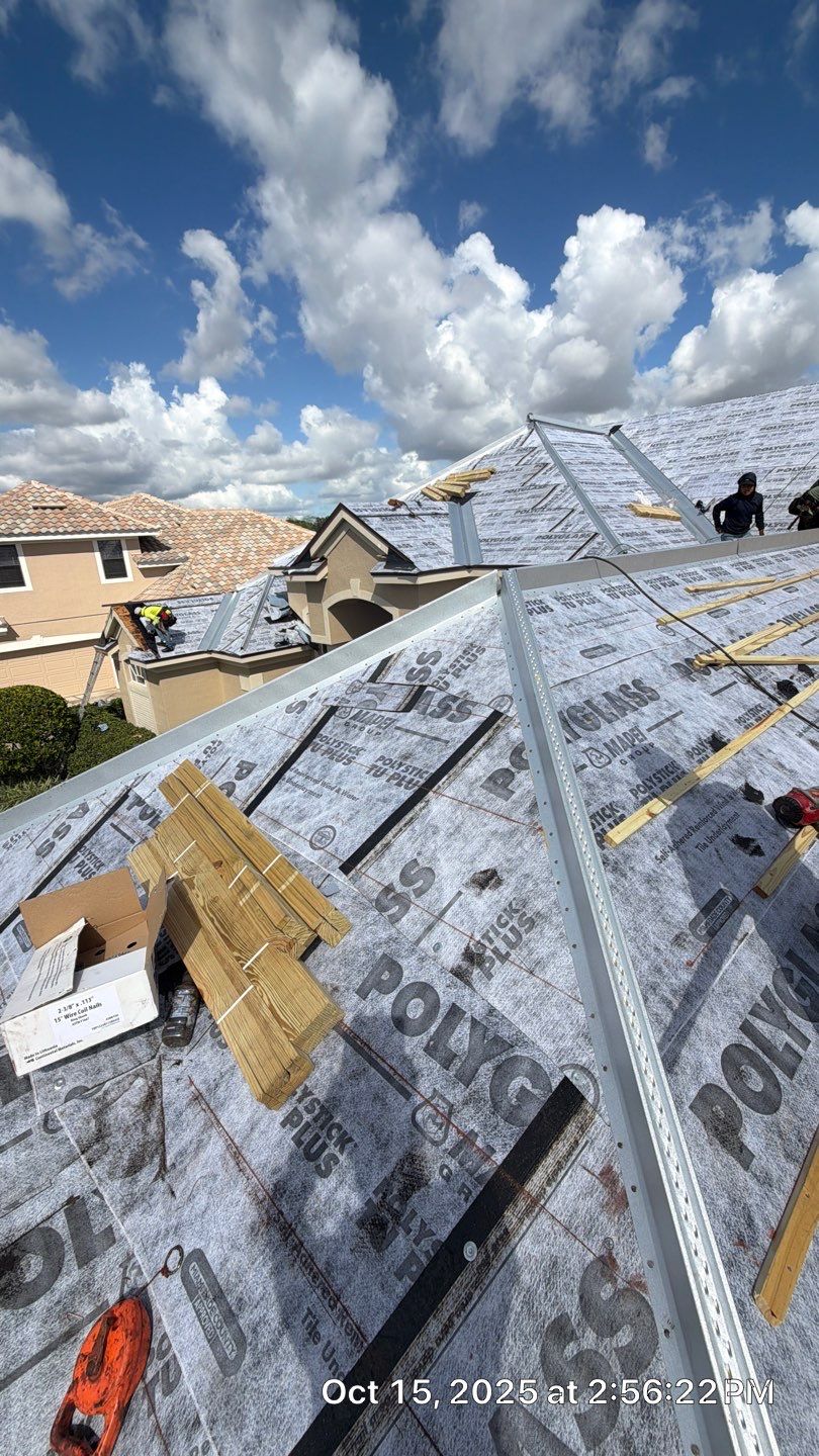Full Concrete Tile Roof Replacement with Polyglass Underlayment in Orlando by Fortified Roofing Solutions Corp.