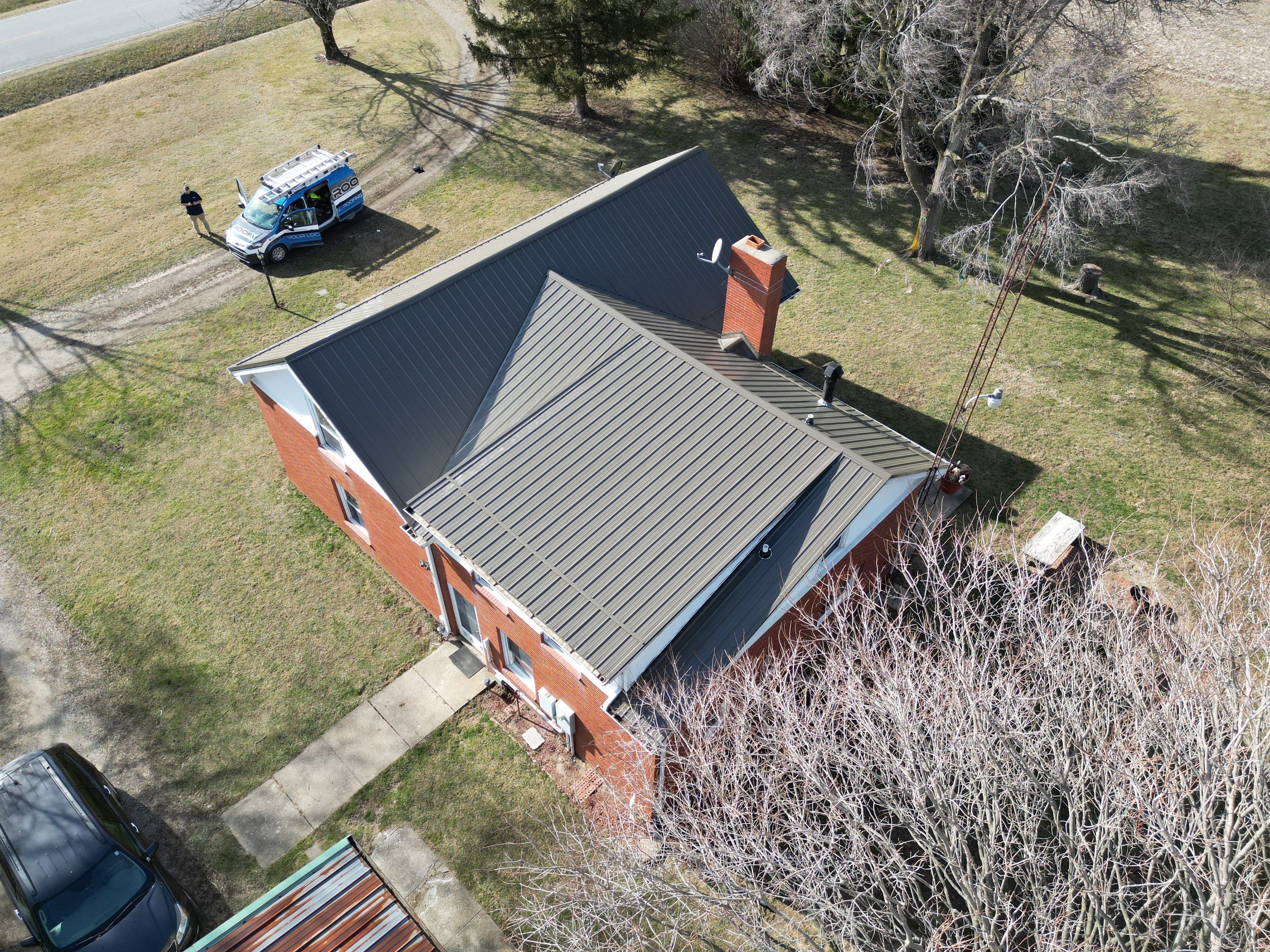 Residential Roofing Installation using Performance Panel Metal - Burnished Slate by RoofX 