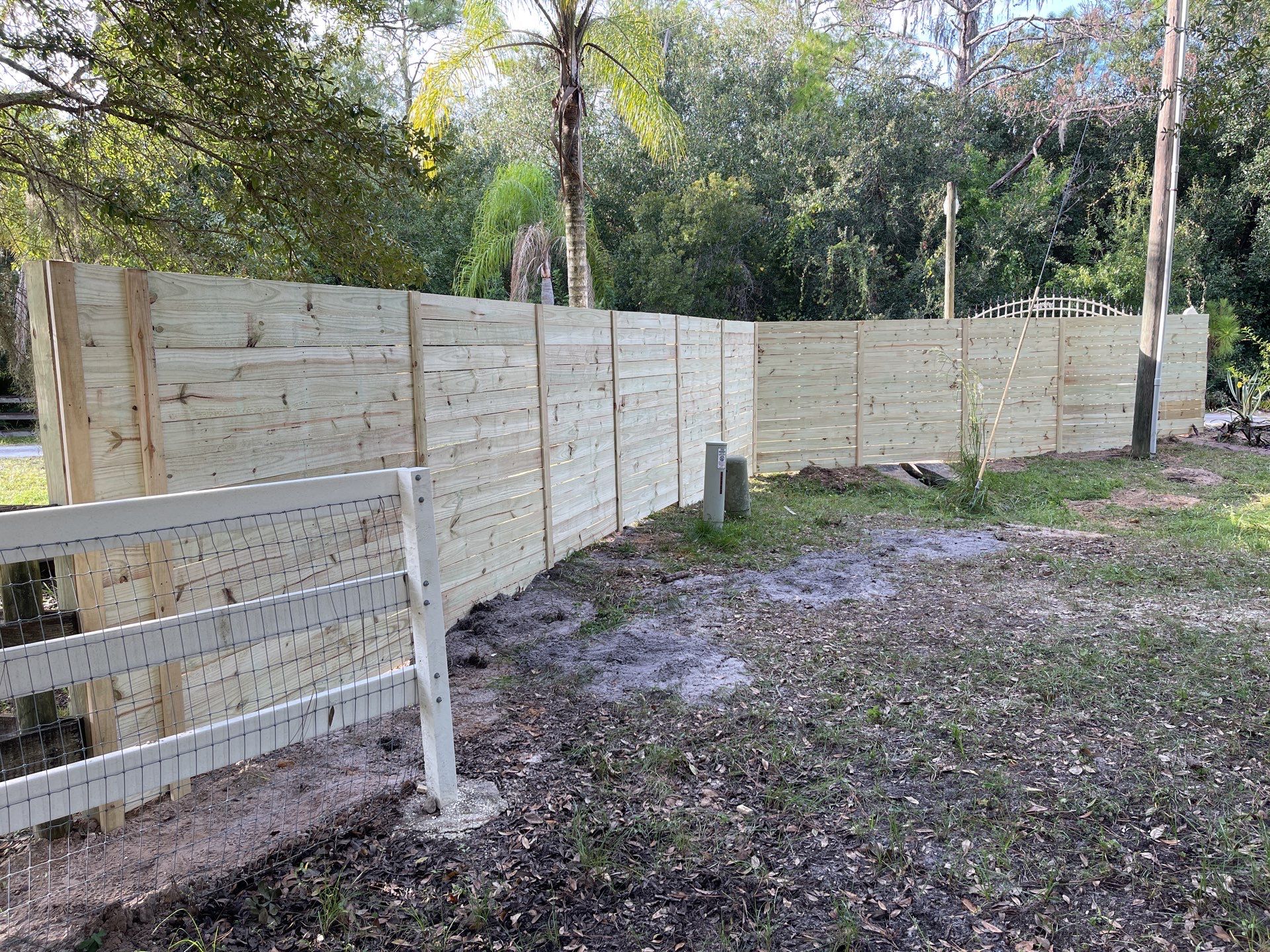 Bradenton, FL Gate Operator Installation & Horizontal Privacy Fence by Asap fence and gates, LLC