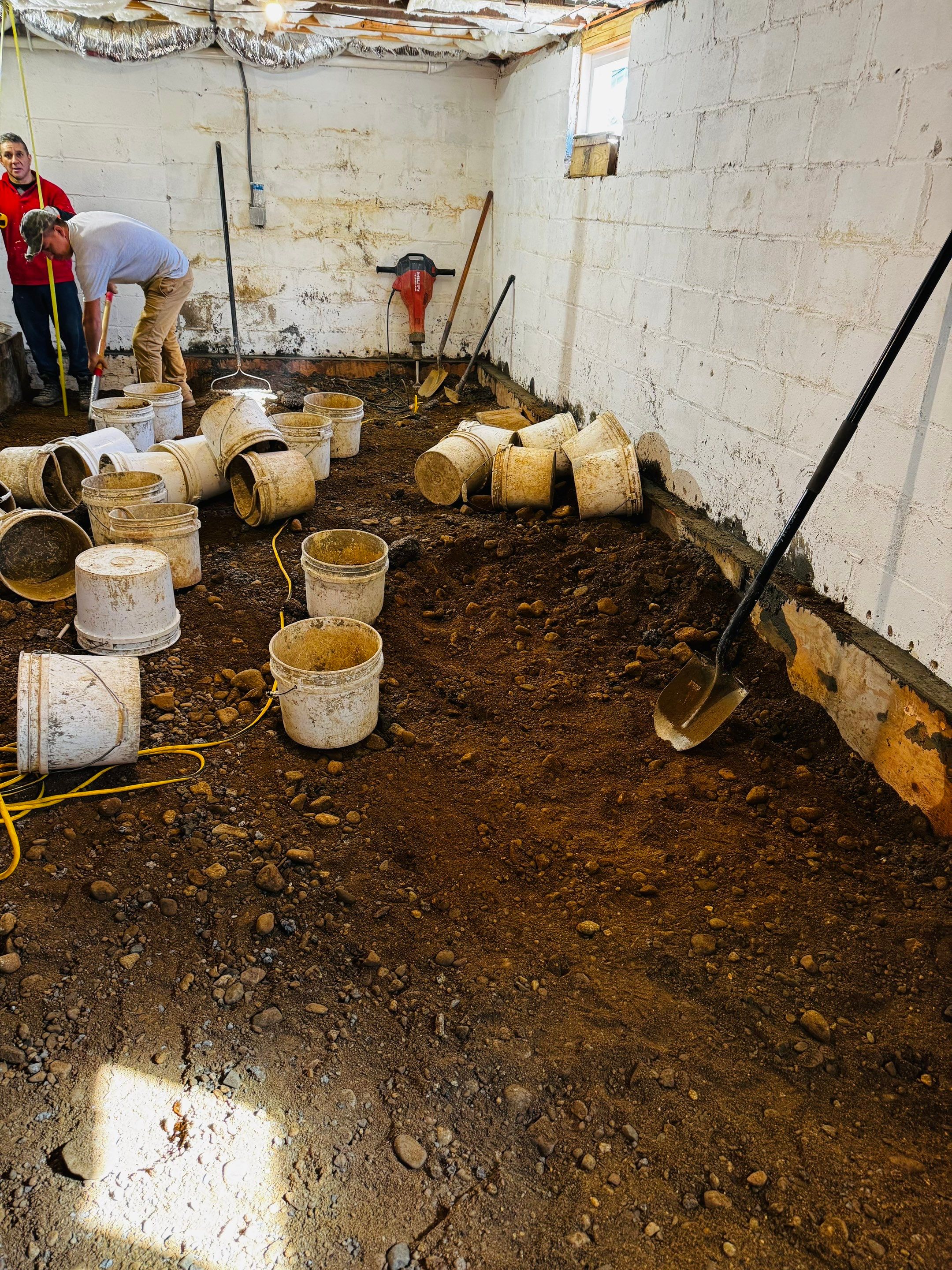 Concrete Floor Replacement and Interior French Drain Project in Morris Plains, New Jersey by Pure Service Pro, LLC 