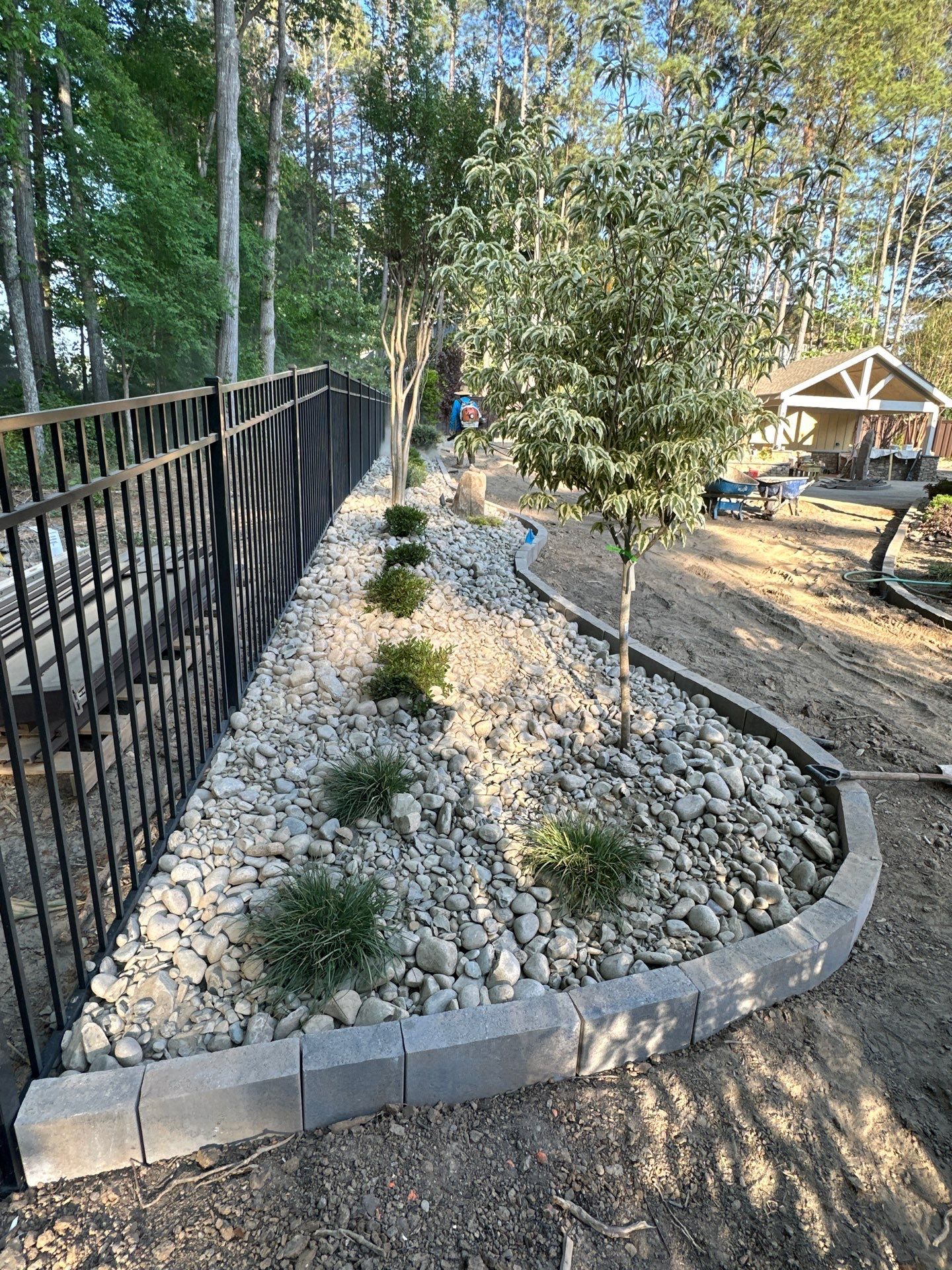 Backyard oasis in Cary by Martinez Brother’s Nc Landscaping Inc