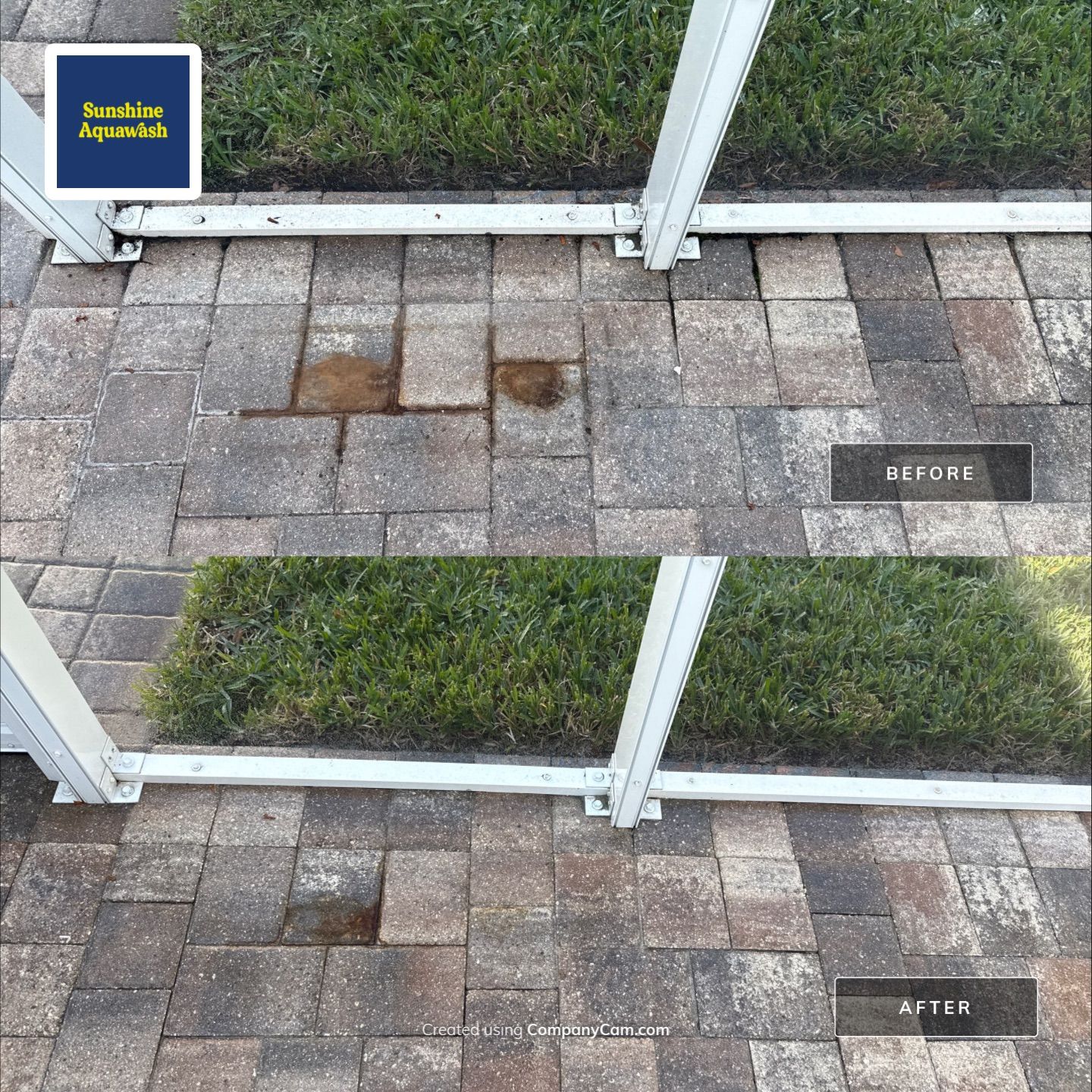 Paver Pool Deck Cleaning & Pool Cage Cleaning in River Point of Manatee – Bradenton, FL by Sunshine AquaWash