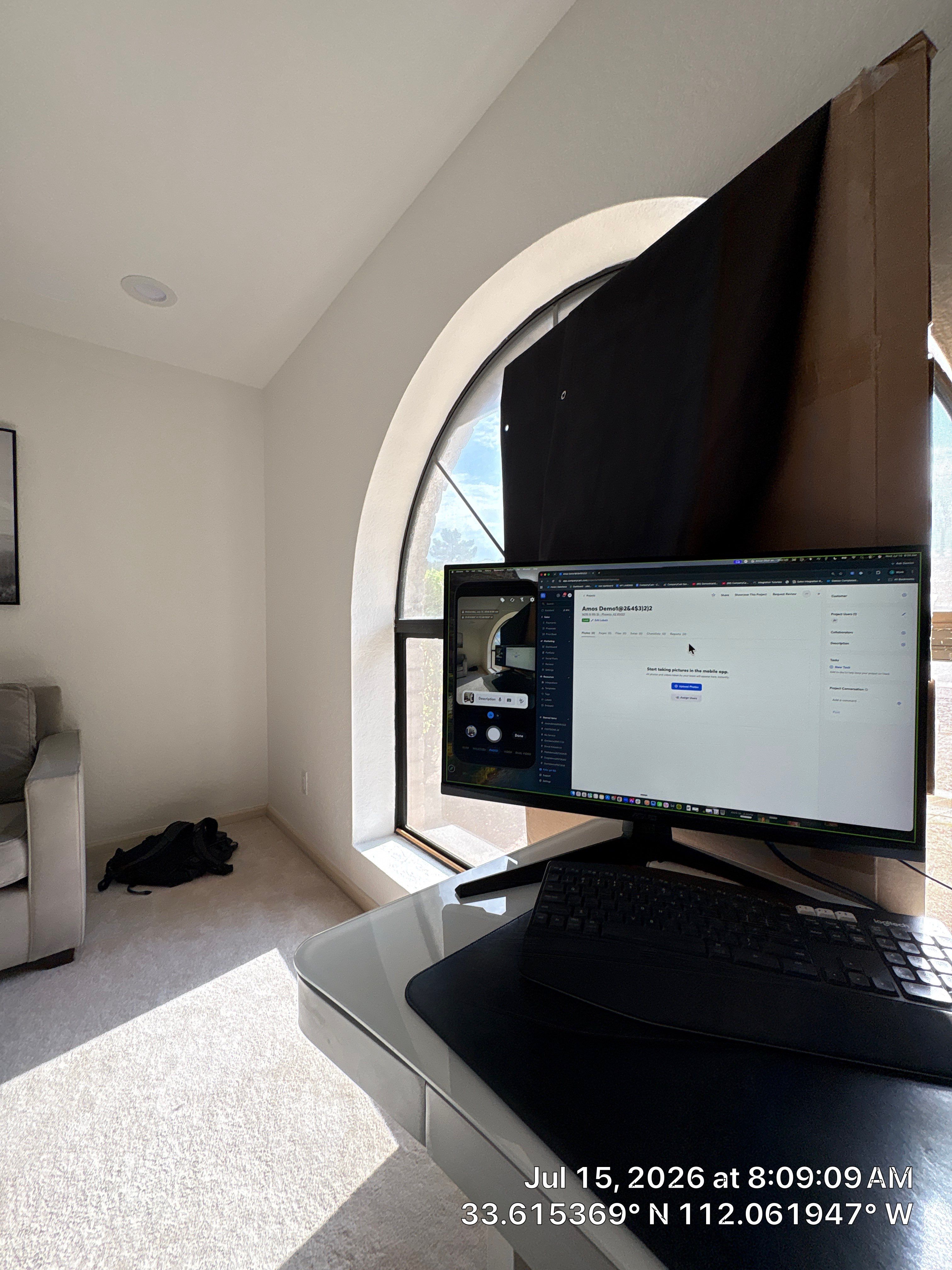Modern Home Office and Indoor Putting Green Setup in Phoenix by CompanyCam Sales Demo