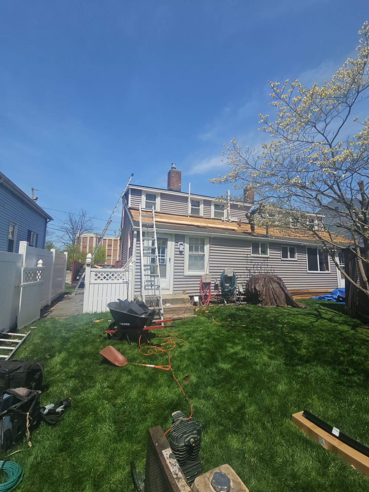 Roof Replacement with Owens Corning TruDefinition Shingles in Midnight Plum by Mighty Dog Roofing of Greater Middlesex County