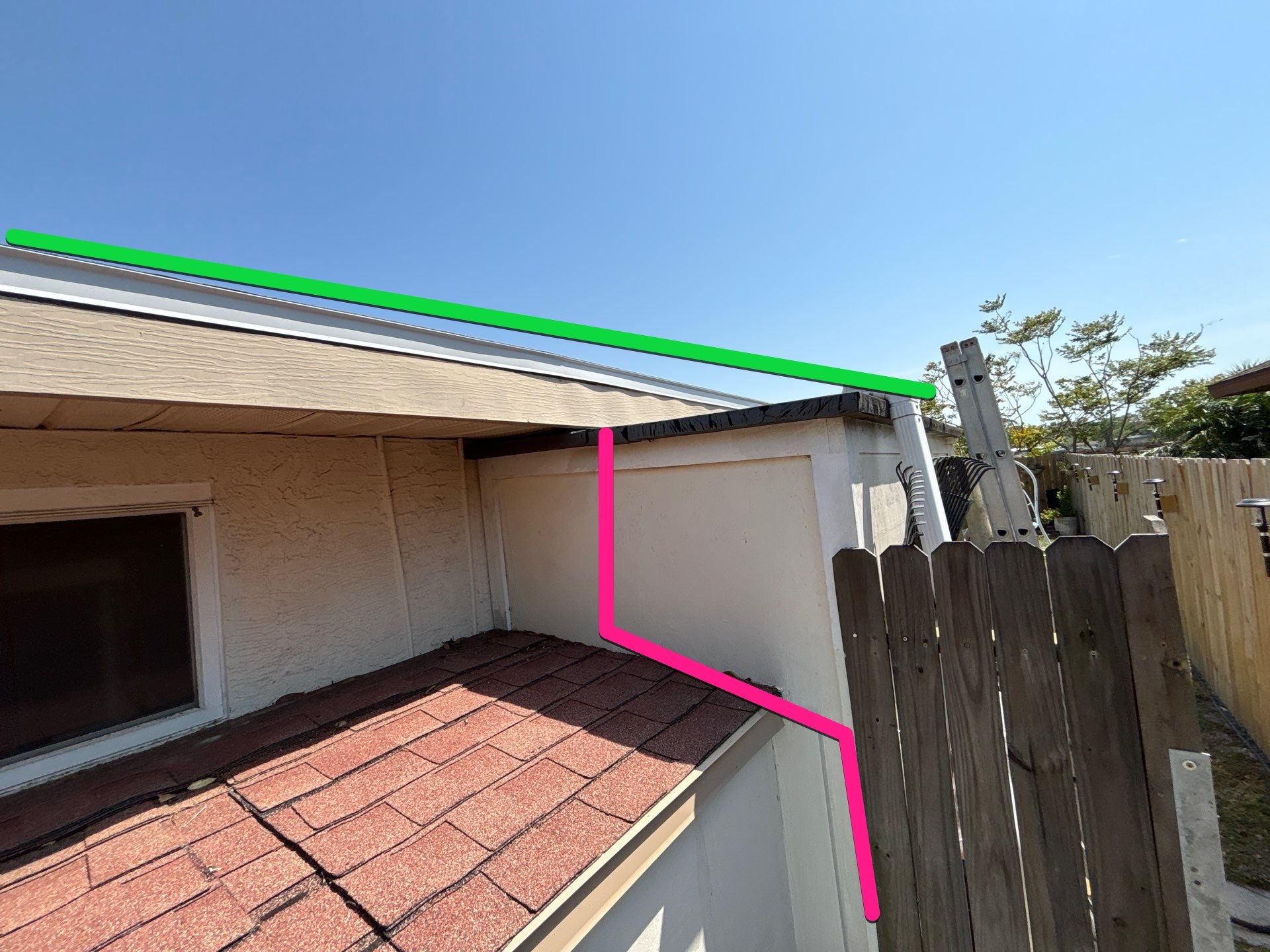 K-Style Seamless Gutter Installation using 3X4 Elbow Downspout in Sarasota FL by Gutter Professors
