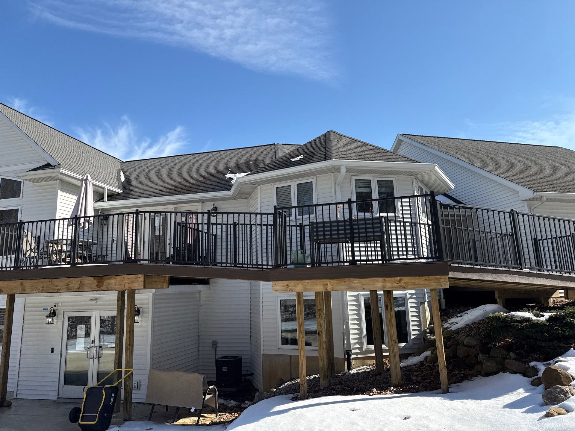Commercial gutter with screen in Dewitt