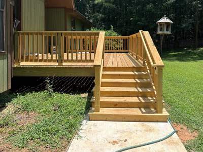 Kennesaw, GA Deck Build using Pressure Treated Pine