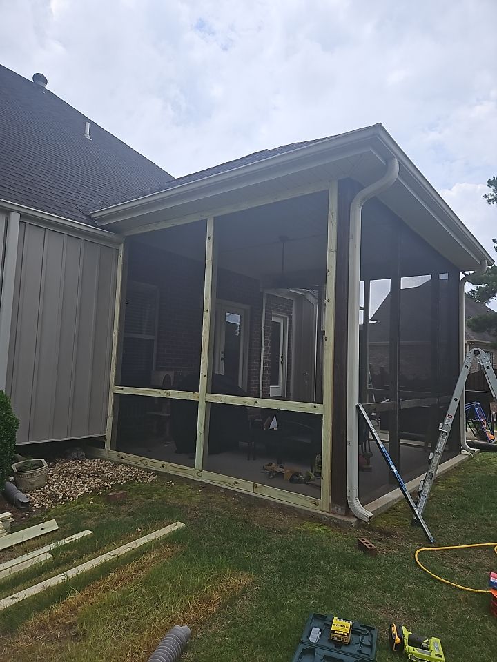 River Valley Road - Screened Porch Install  by Pillar and Pine