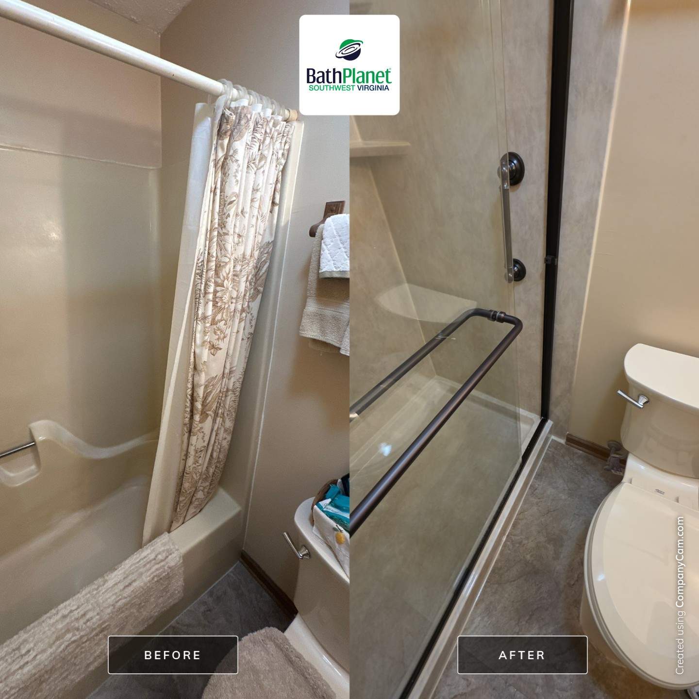 Tub to Shower by BathPlanet SW Virginia