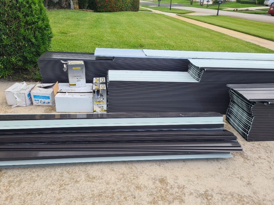 Residential Roofing Installation using 1" Nail strip metal roof by BLUES BROTHERS ROOFING